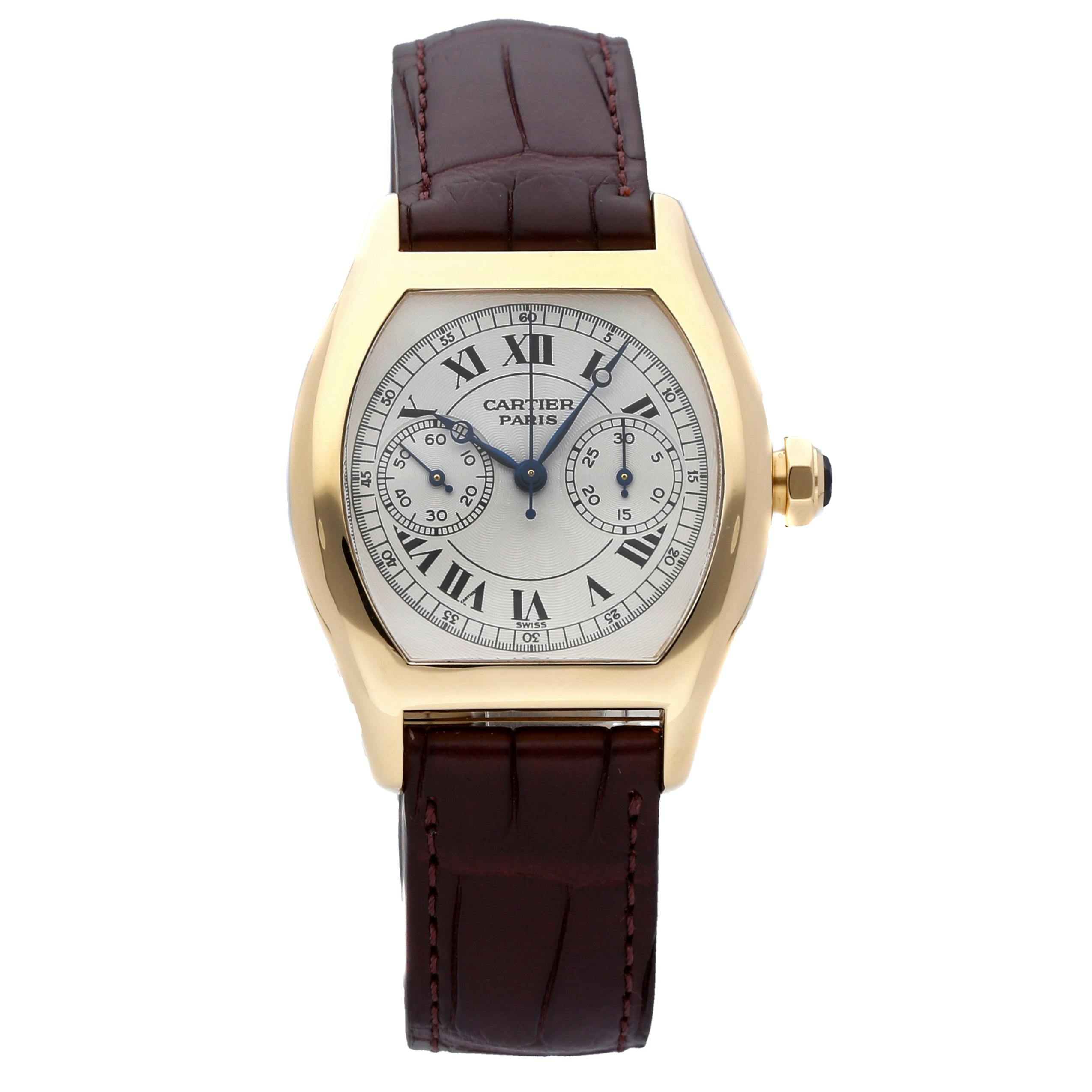 Cartier Tortue Monopusher Chronograph W1525751 Govberg Jewelers