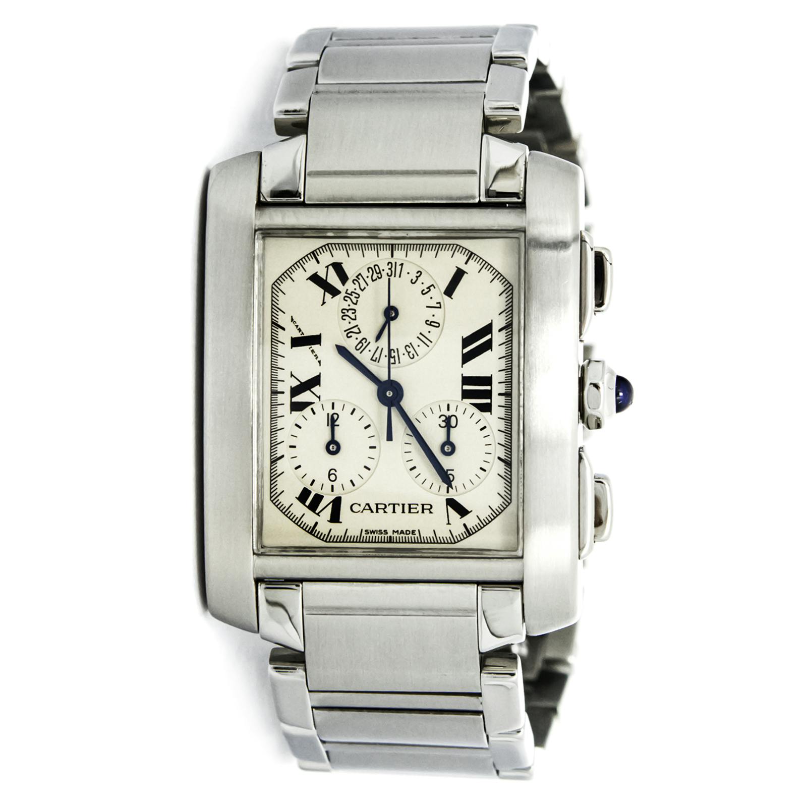 Cartier Tank Francaise Chronoflex W51001Q3 WatchBox