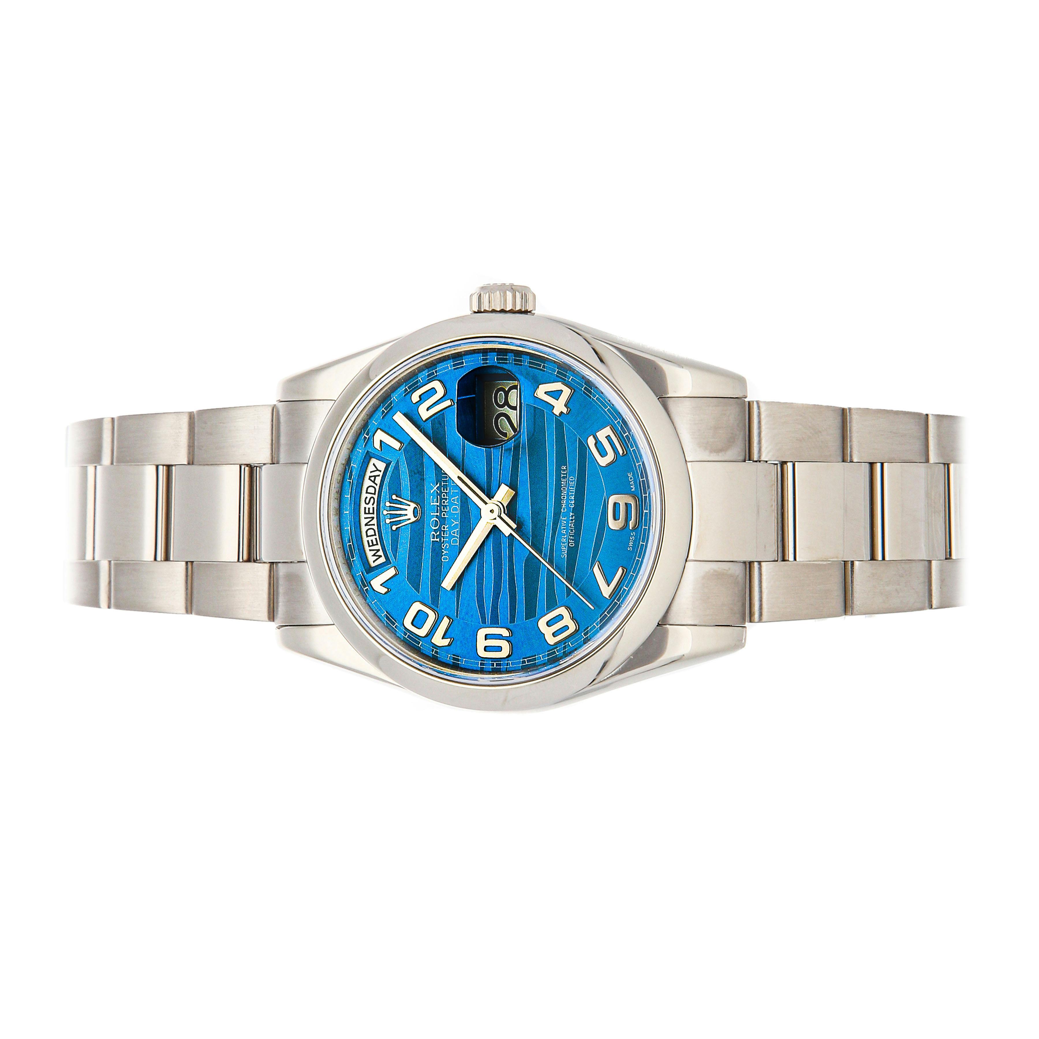Rolex Day-Date Blue Wave Dial 118209 Rolex Watch Review