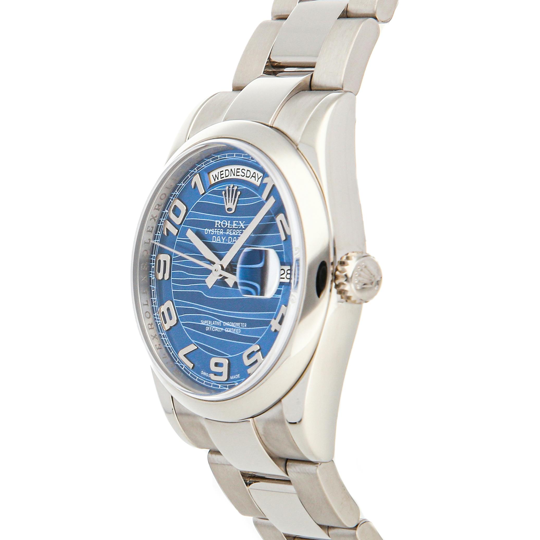 Rolex Day-Date Blue Wave Dial 118209 Rolex Watch Review