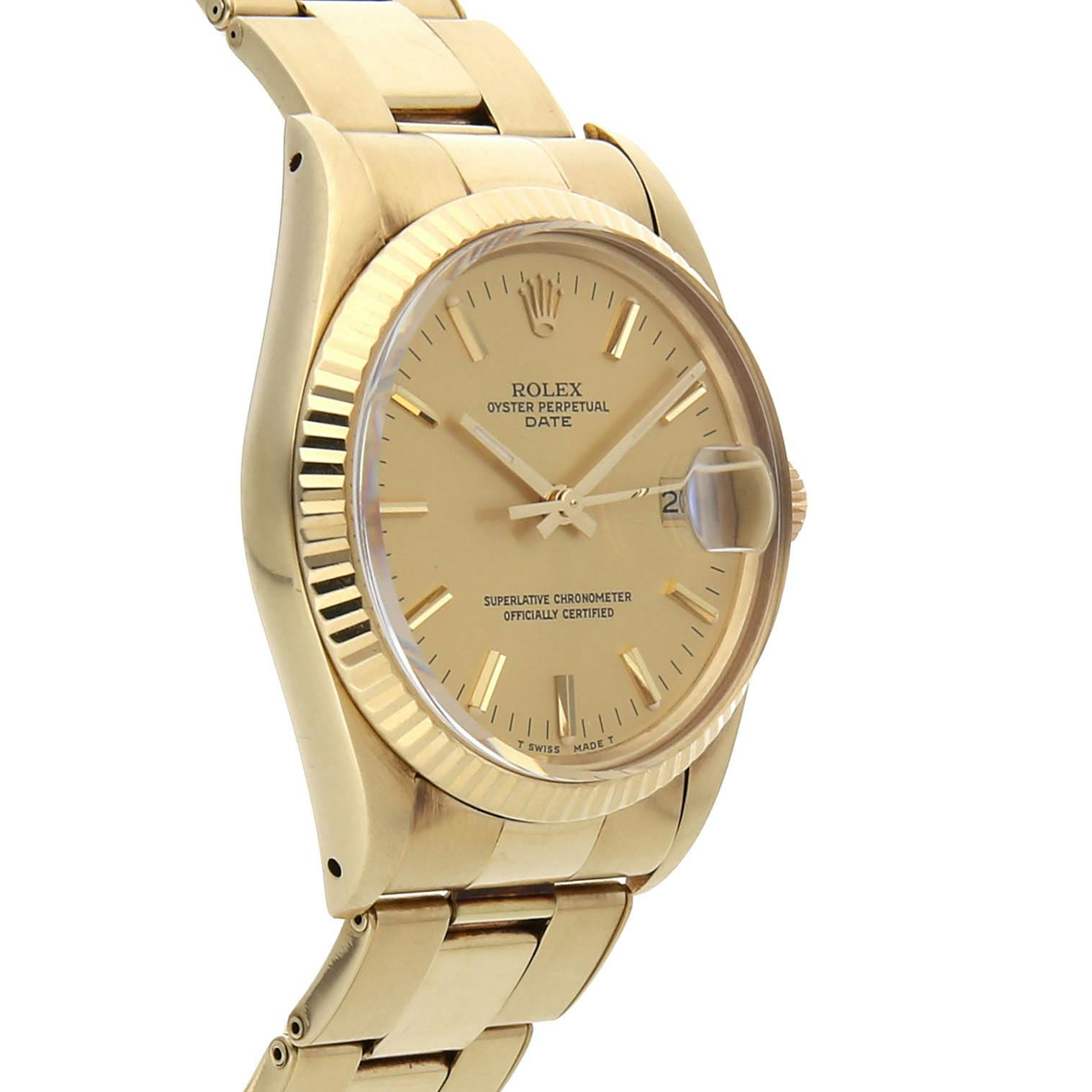 rolex oyster perpetual date 15037