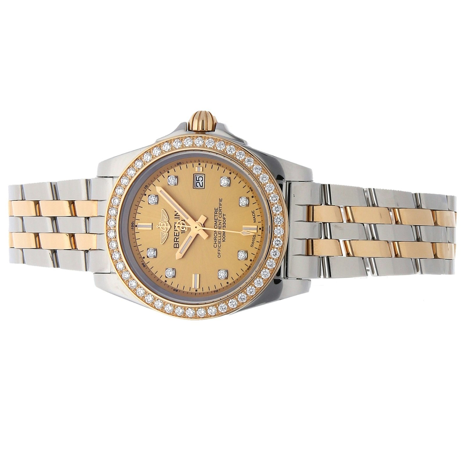 Breitling Galactic 32 Sleek Edition Steel Gold Quartz  