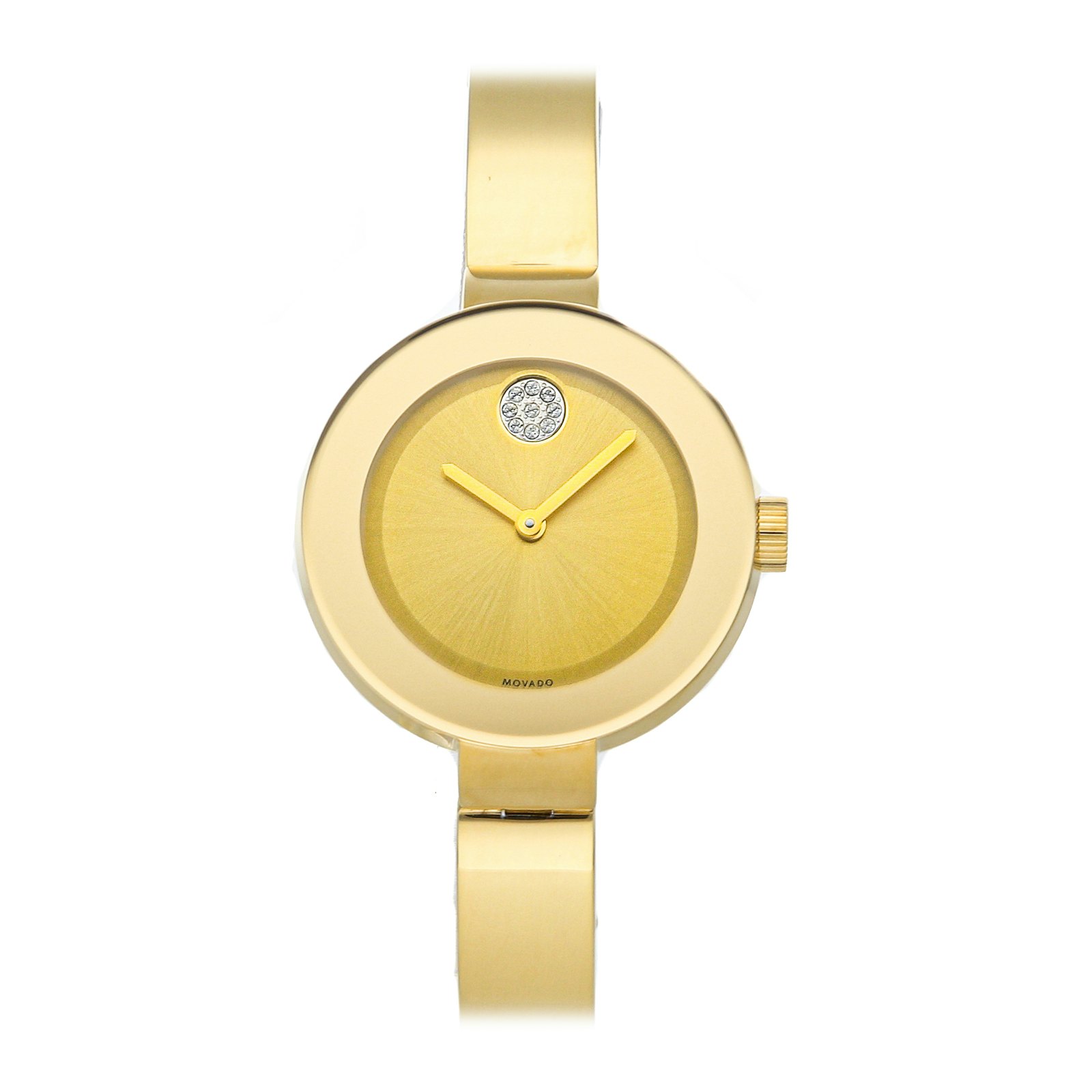 movado bangle watch gold