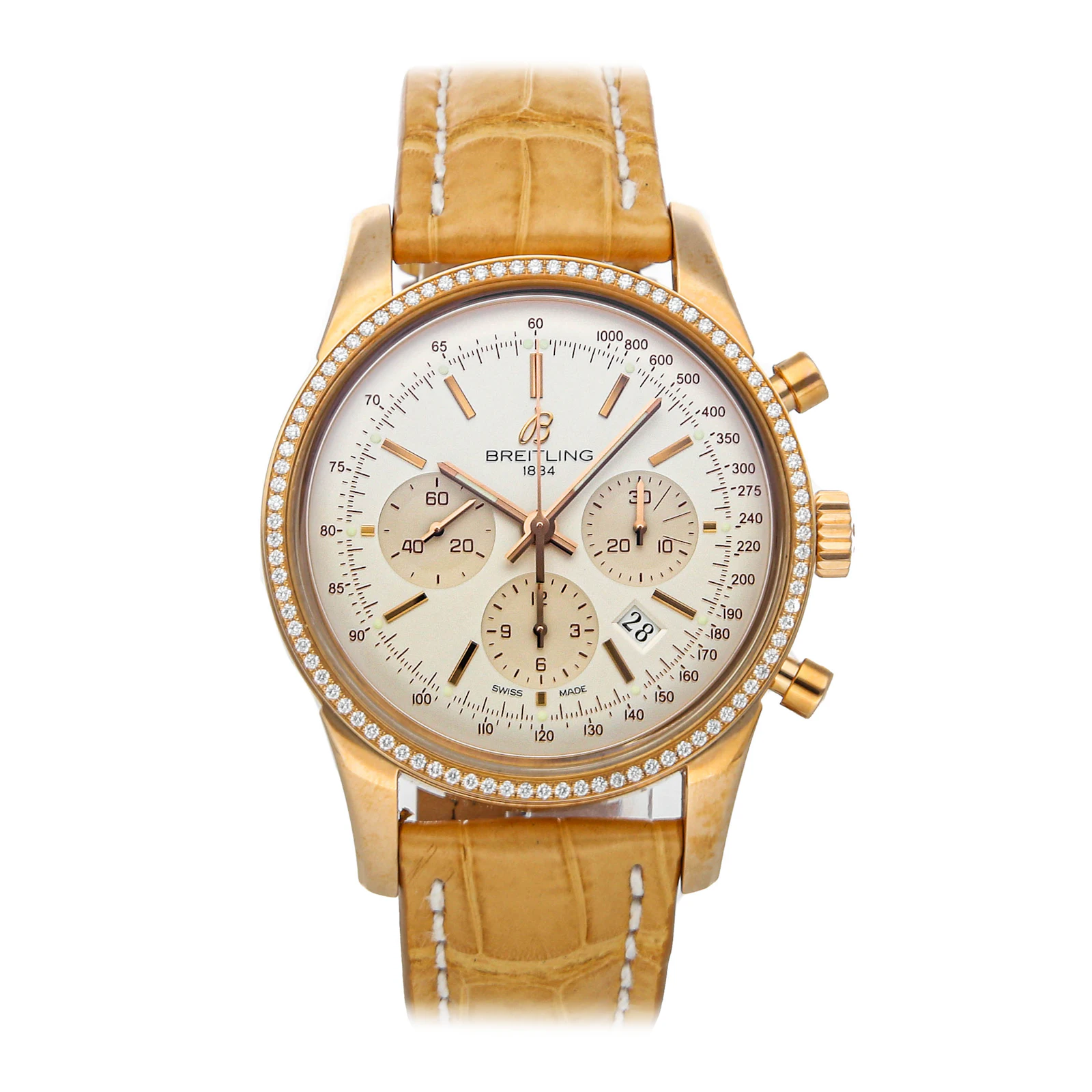 breitling rose gold chronograph