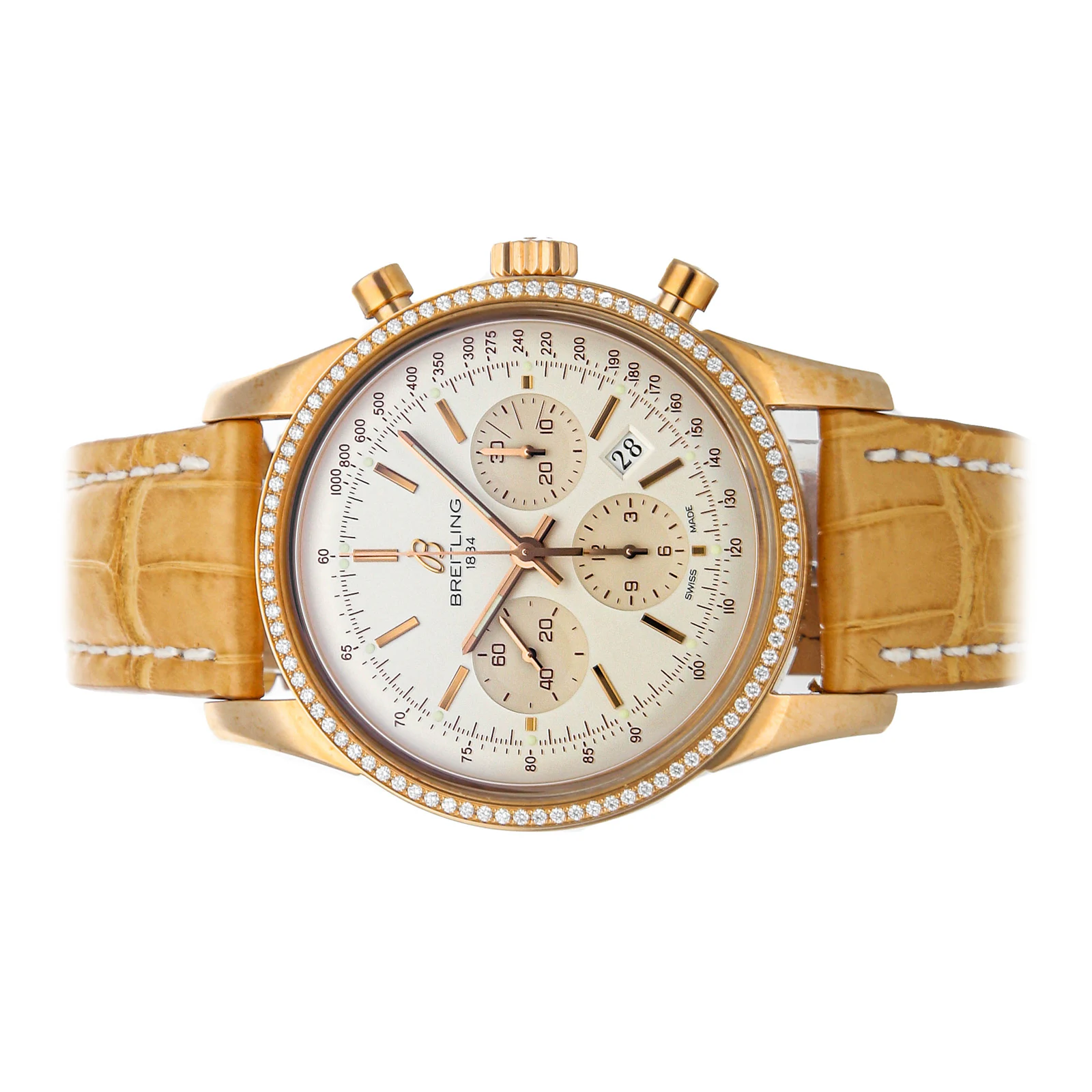 breitling rose gold chronograph