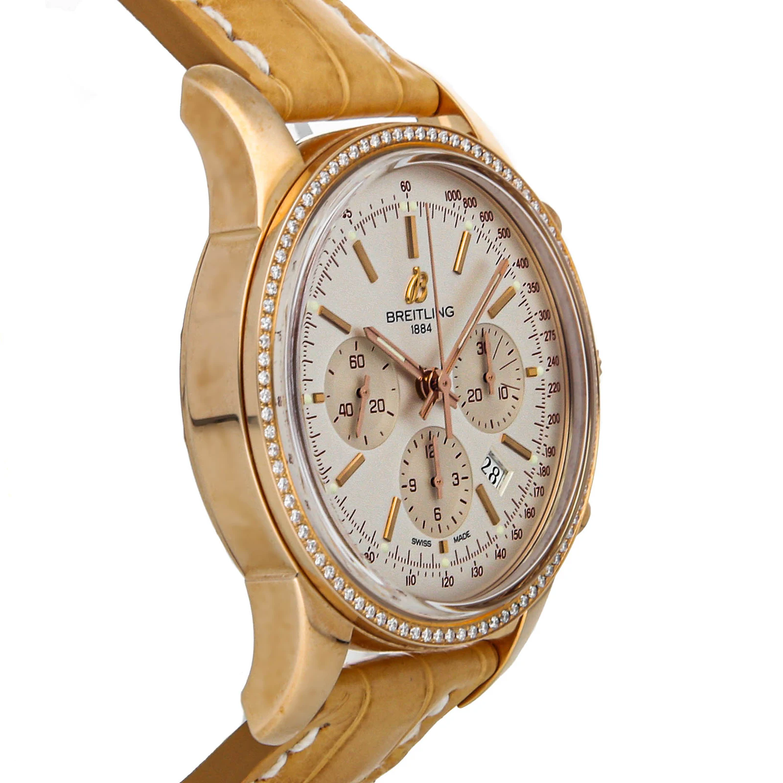 breitling rose gold chronograph