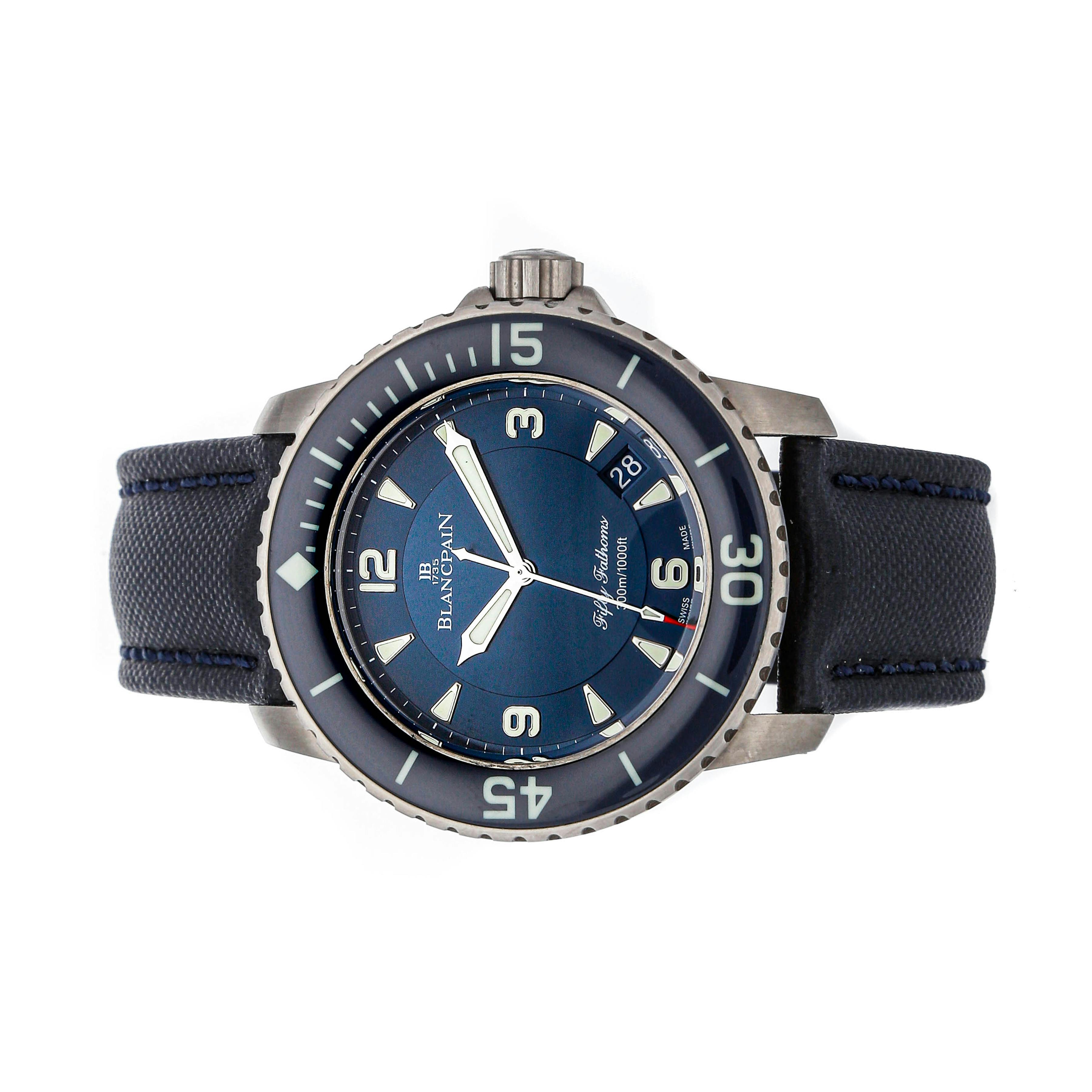 Pre-Owned Blancpain Fifty Fathoms 5015-12B40-O52A | WatchBox