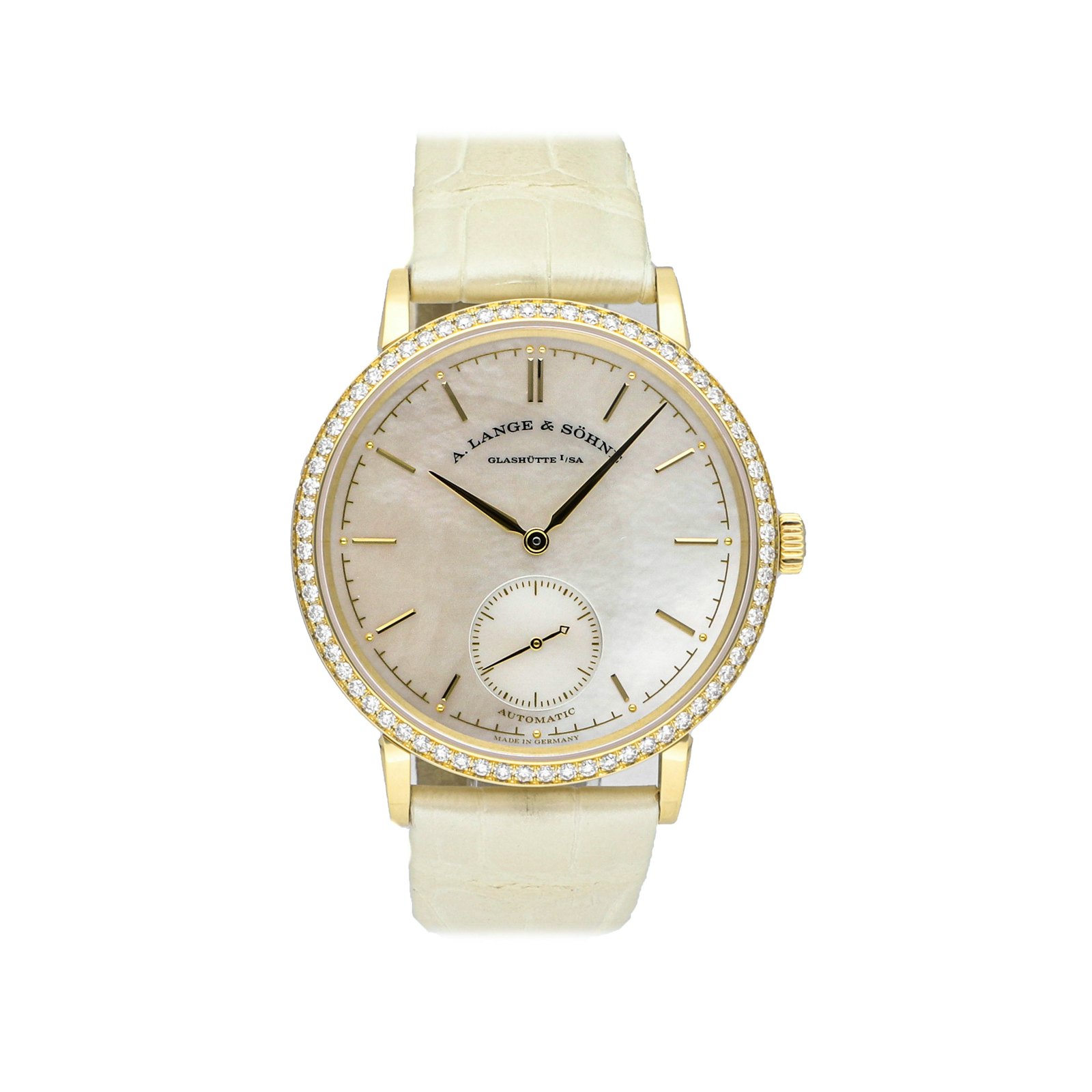 A Lange Sohne Saxonia Auto 37mm Rose Gold Diamonds Ladies Watch 840 032 Ebay A Lange Sohne Saxonia Auto 37mm Rose Gold Diamonds Ladies Watch 840 032 Ebay