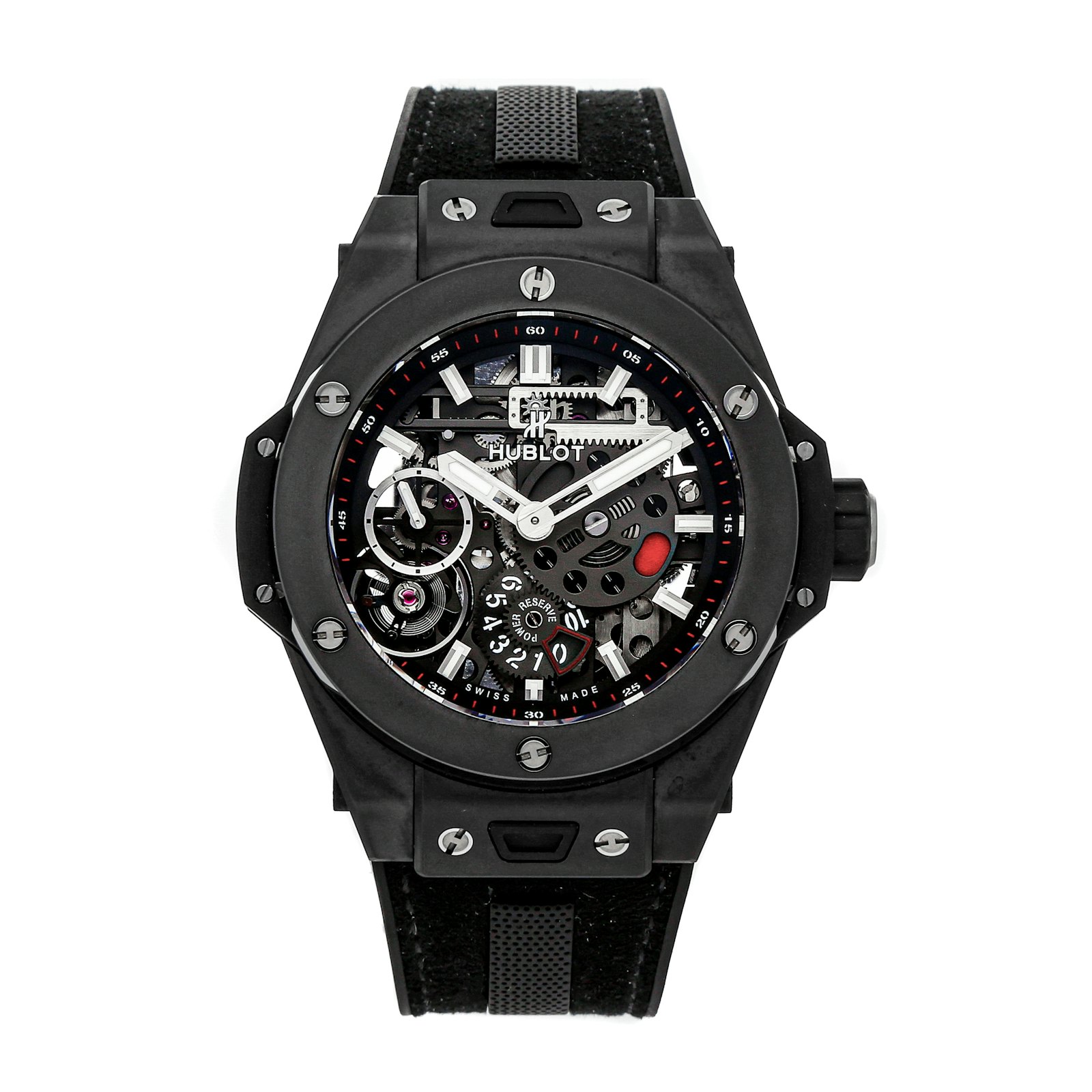 Hublot Big Bang Meca-10 Black Magic Manual Ceramic Mens Watch 414.CI ...