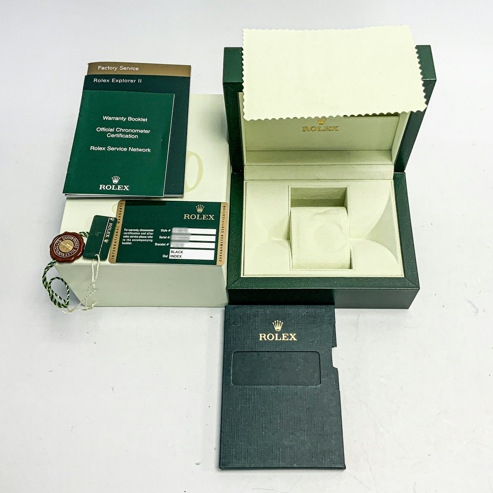 Rolex Explorer II Auto 42mm Steel Mens Oyster Bracelet Watch Date GMT