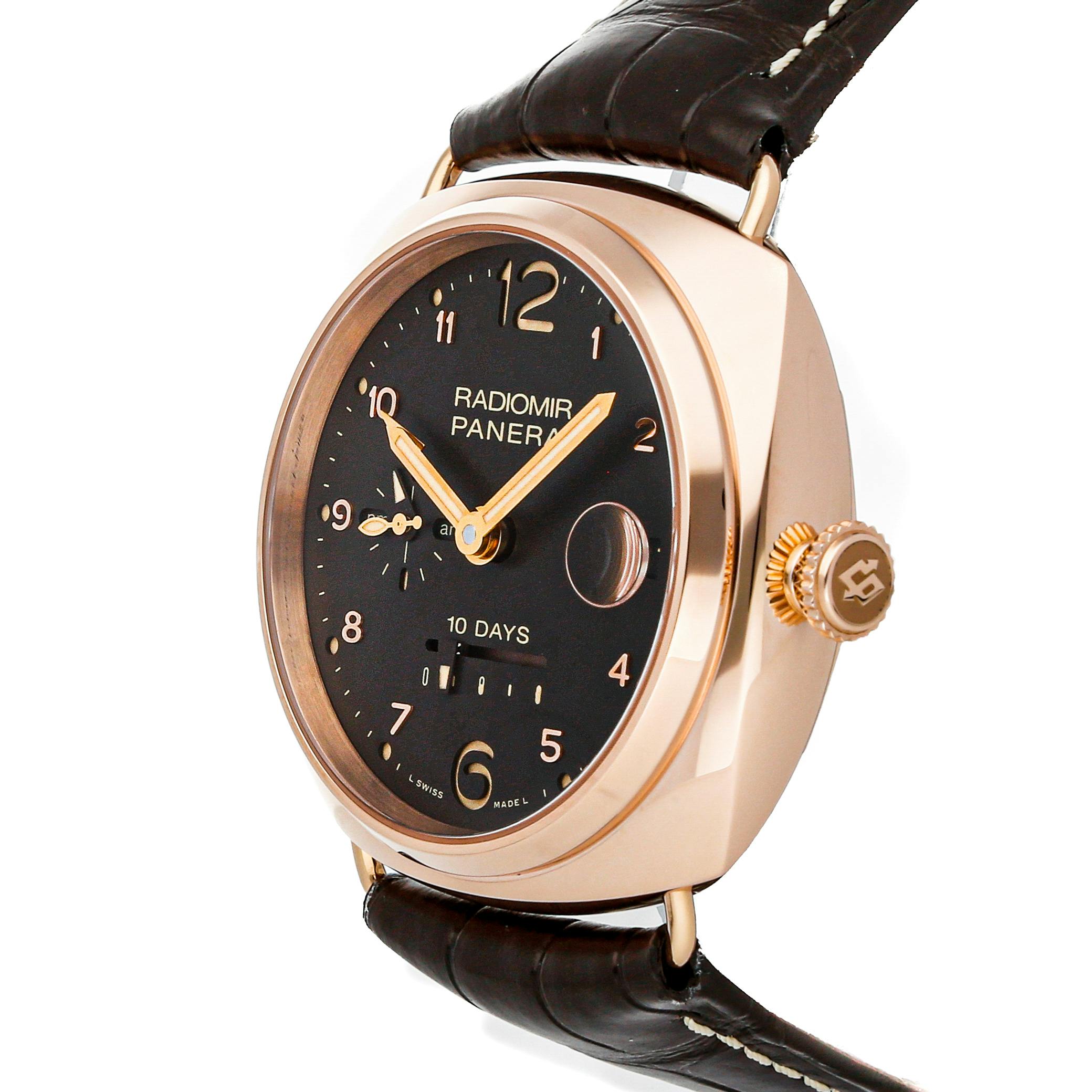 Pre Owned Panerai Radiomir 10 Days GMT Oro Rosso PAM 497 Govberg