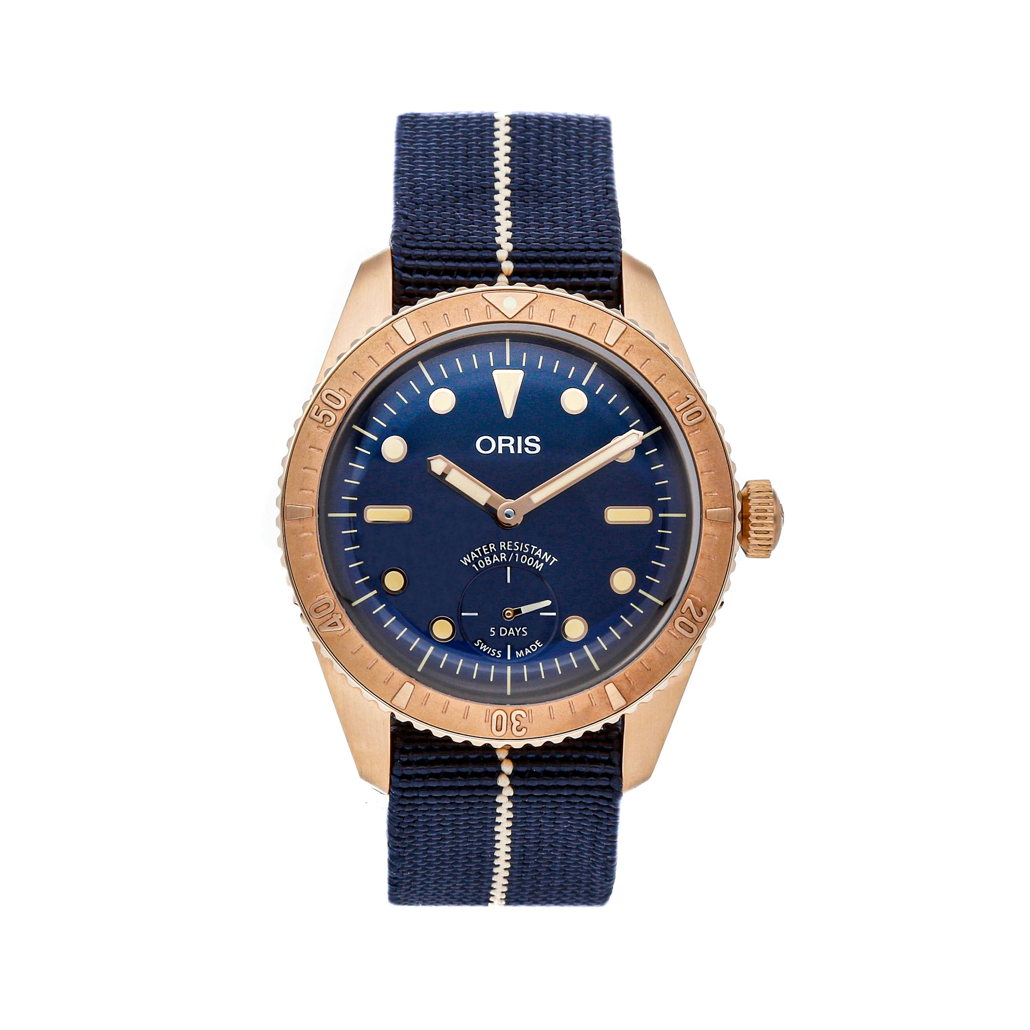 Pre Owned Oris Carl Brashear Calibre 401 Limited Edition 01 401 7764 3185 Set