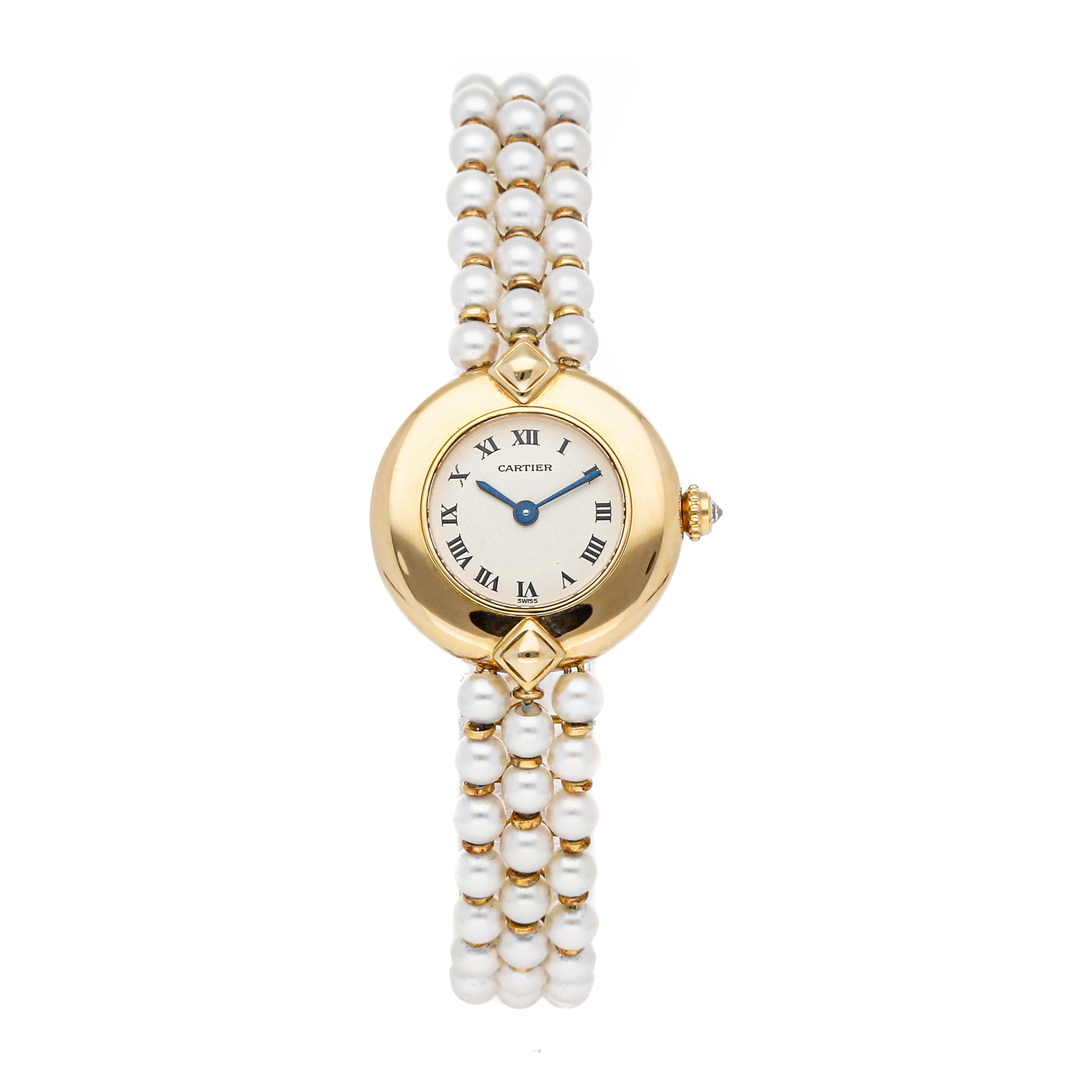 cartier pearl bracelet watch