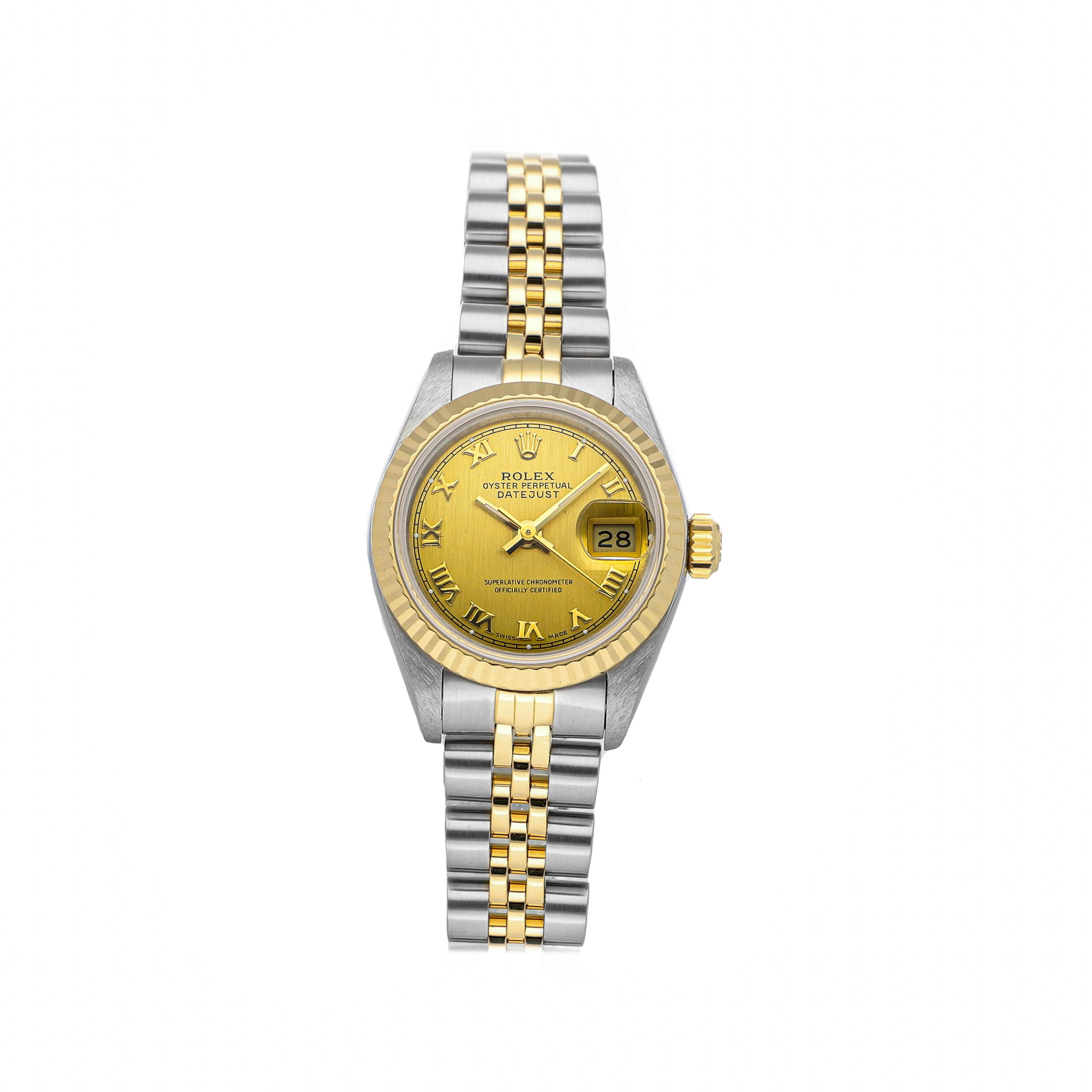 used rolex datejust gold