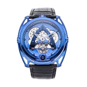 Pre-Owned De Bethune DB28 Steel Wheels Blue "The Hour Glass"  DB28SWAB