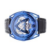Pre-Owned De Bethune DB28 Steel Wheels Blue "The Hour Glass" DB28SWAB
