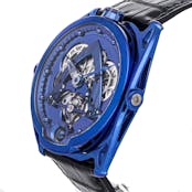 Pre-Owned De Bethune DB28 Steel Wheels Blue "The Hour Glass"  DB28SWAB