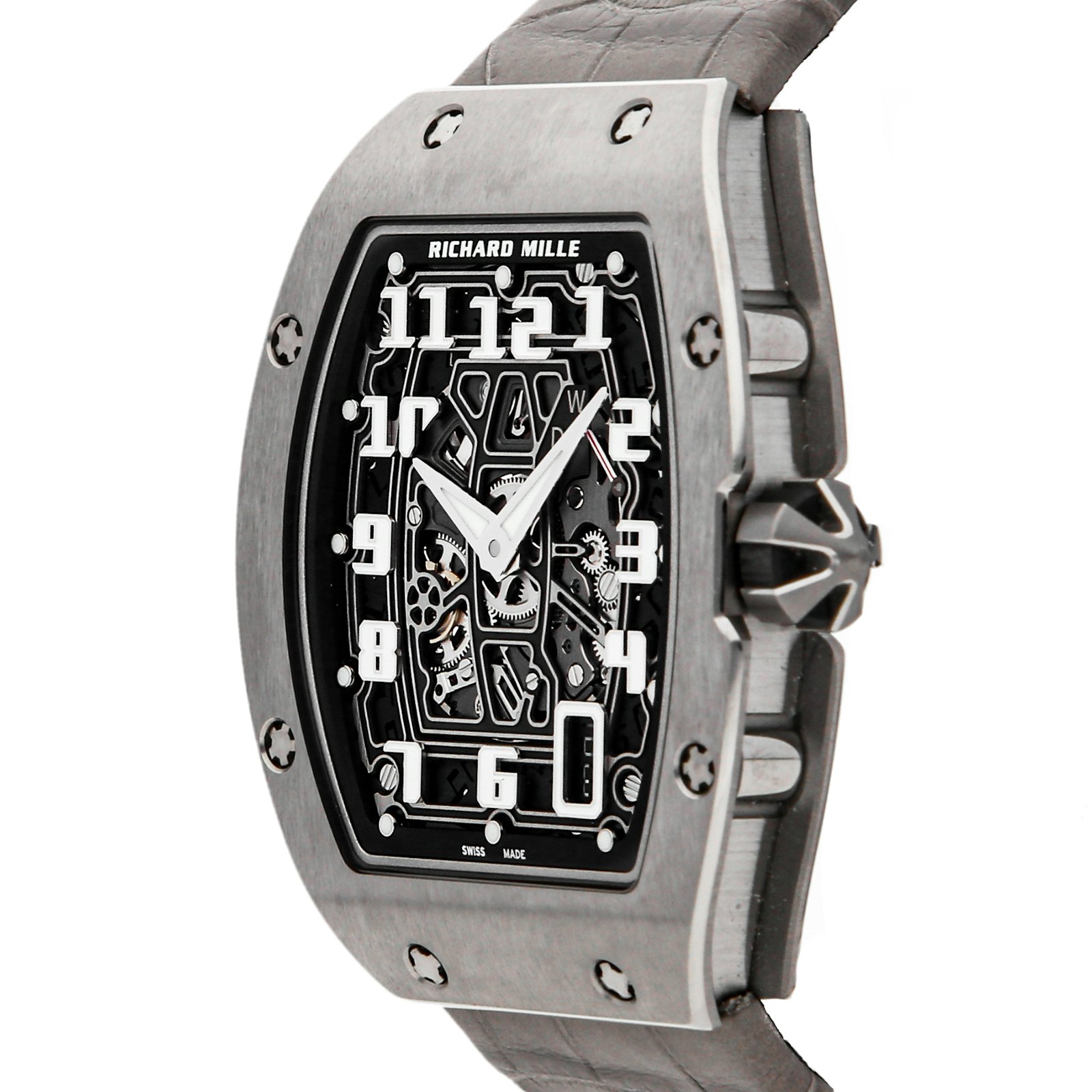 Richard Mille RM67-01 Extra Flat Auto Titanium Mens Bracelet Watch RM67 ...