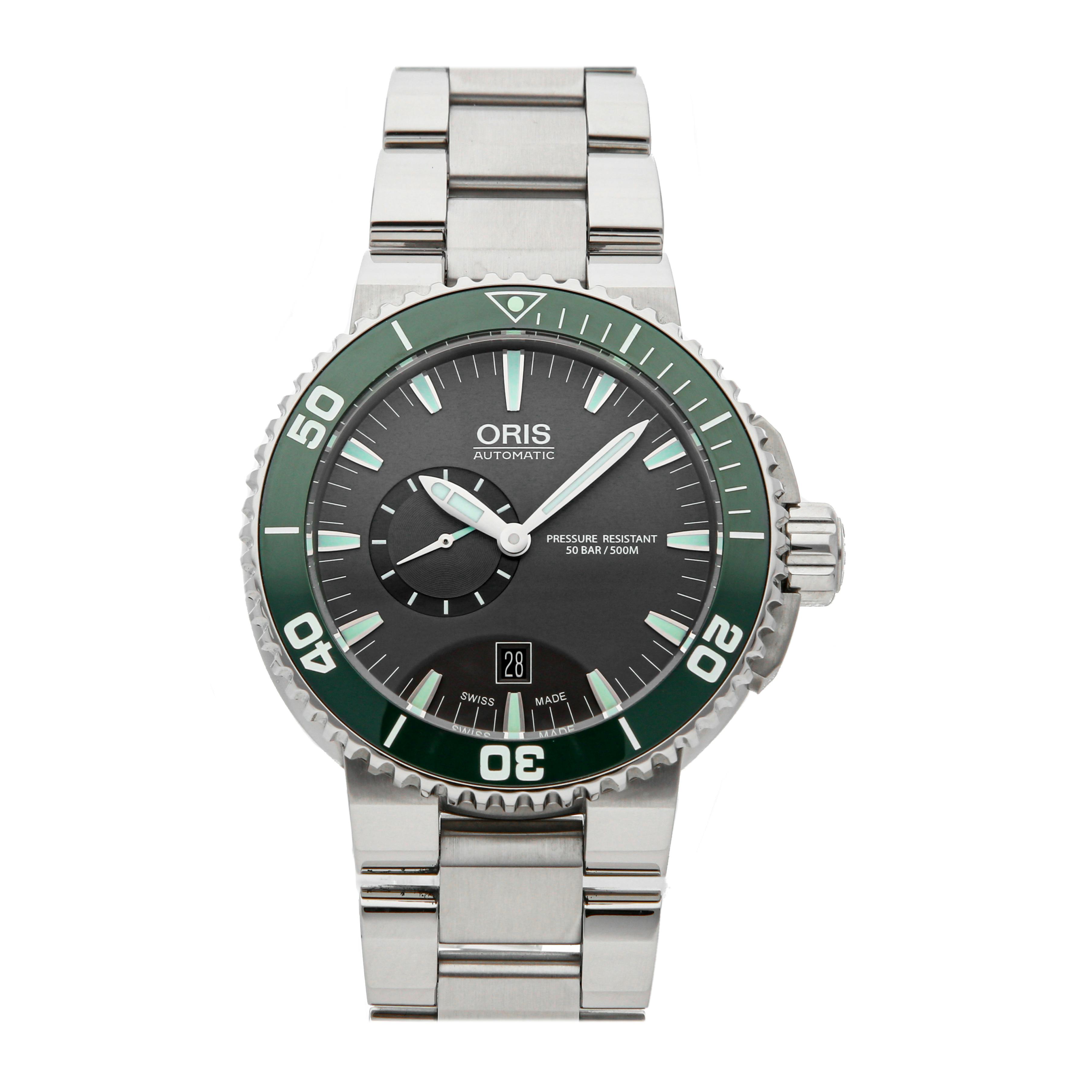 Pre Owned Oris Aquis Small Second Date 01 743 7673 4137 07 8 26