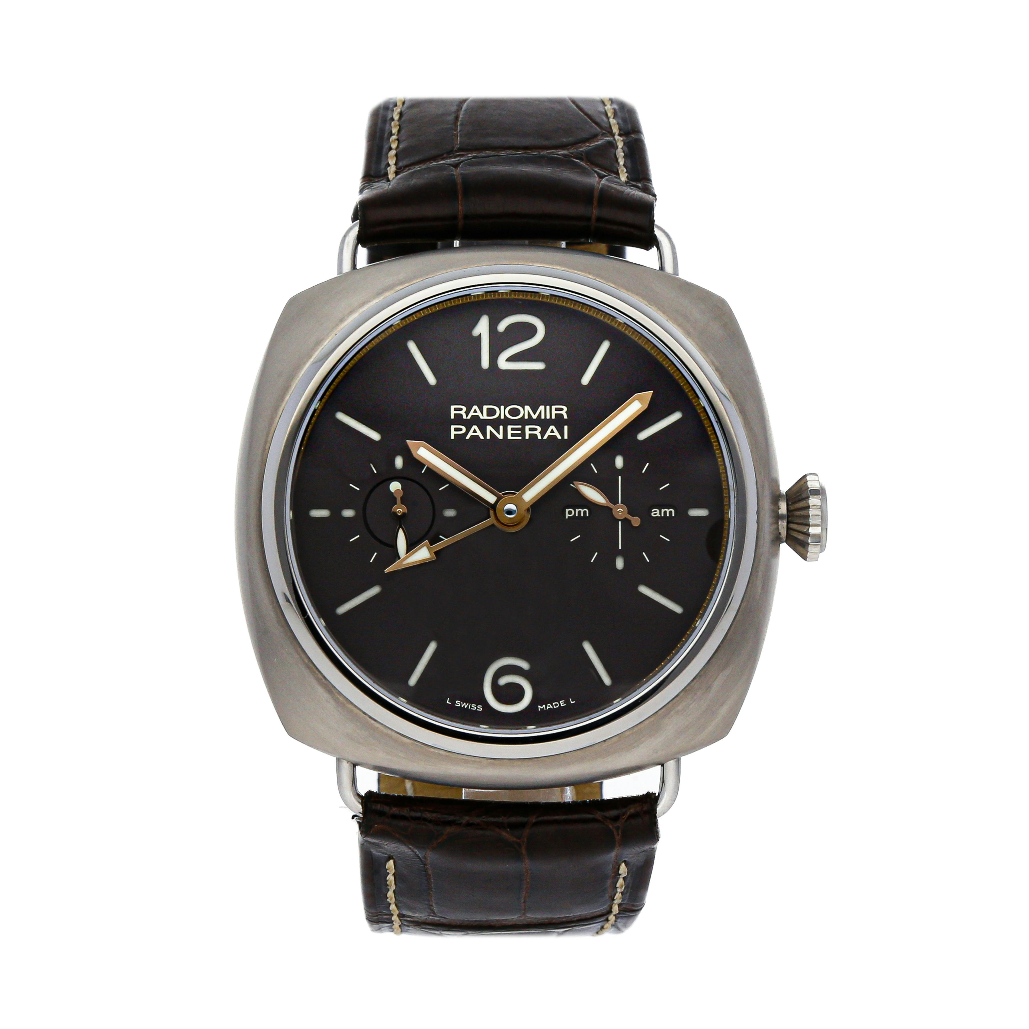 Pre Owned Panerai Radiomir Tourbillon GMT Titanio PAM 315 WatchBox