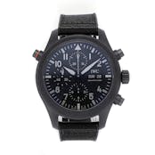 Pre-Owned IWC Pilot's Watch Coulbe Chronograph Top Gun  IW3718-15
