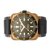 Pre-Owned Bell & Ross BR-03 Diver Green Limited Edition BR0392-D-G-BR/SCA