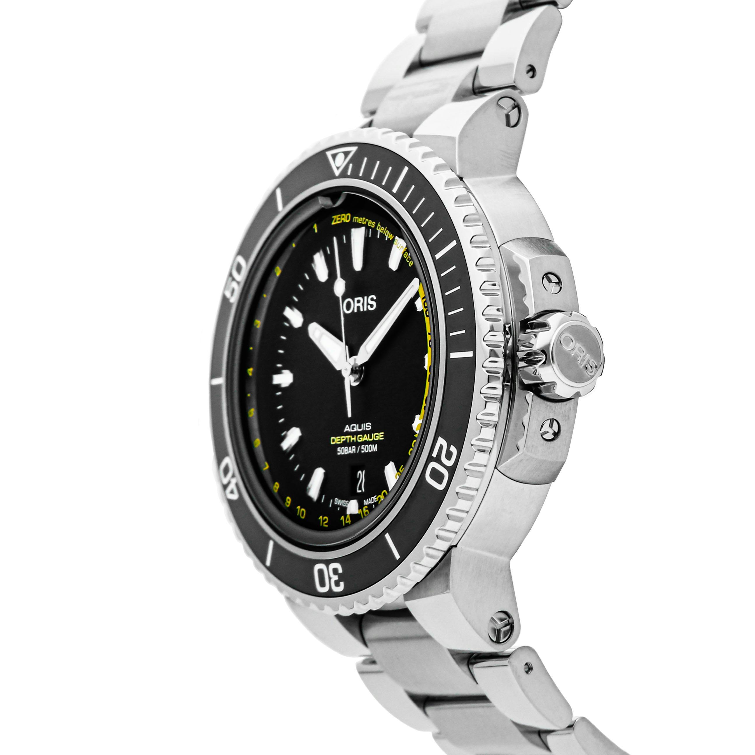 Pre Owned Oris Aquis Depth Gauge 01 733 7755 4154 Set MB