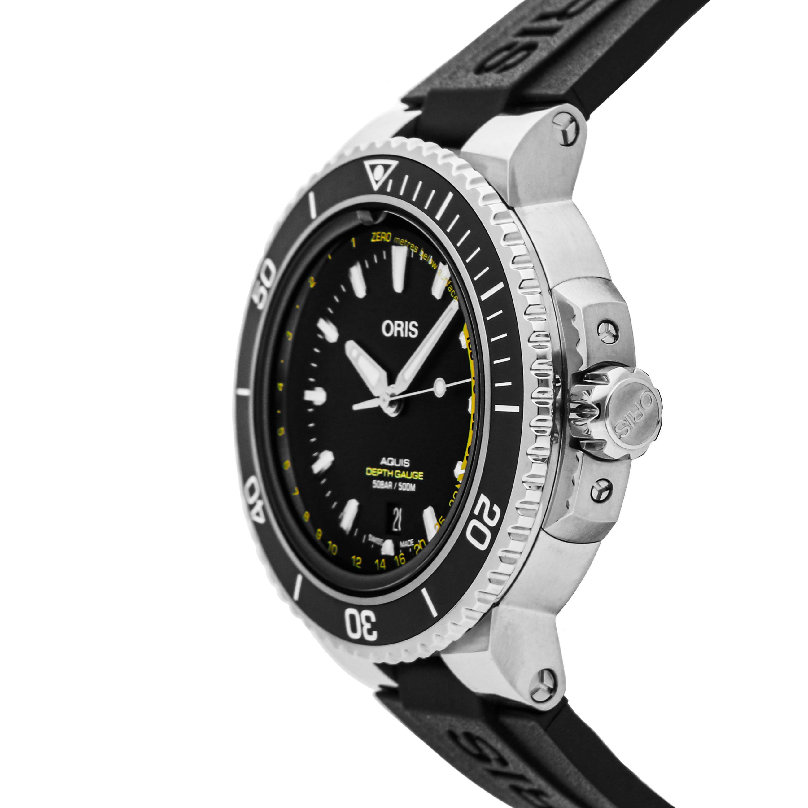 Pre Owned Oris Aquis Depth Gauge 01 733 7755 4154 Set RS WatchBox