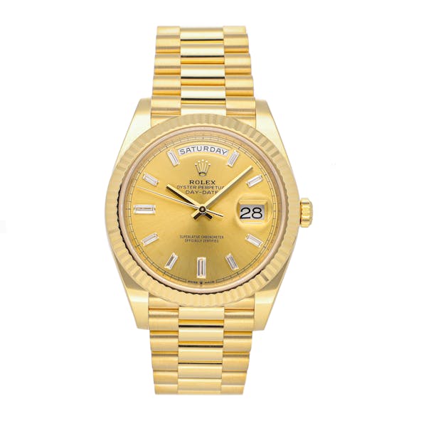 FS: Rolex 228238 18K YELLOW GOLD 40MM DAY DATE -WHITE ROMAN DIAL ...