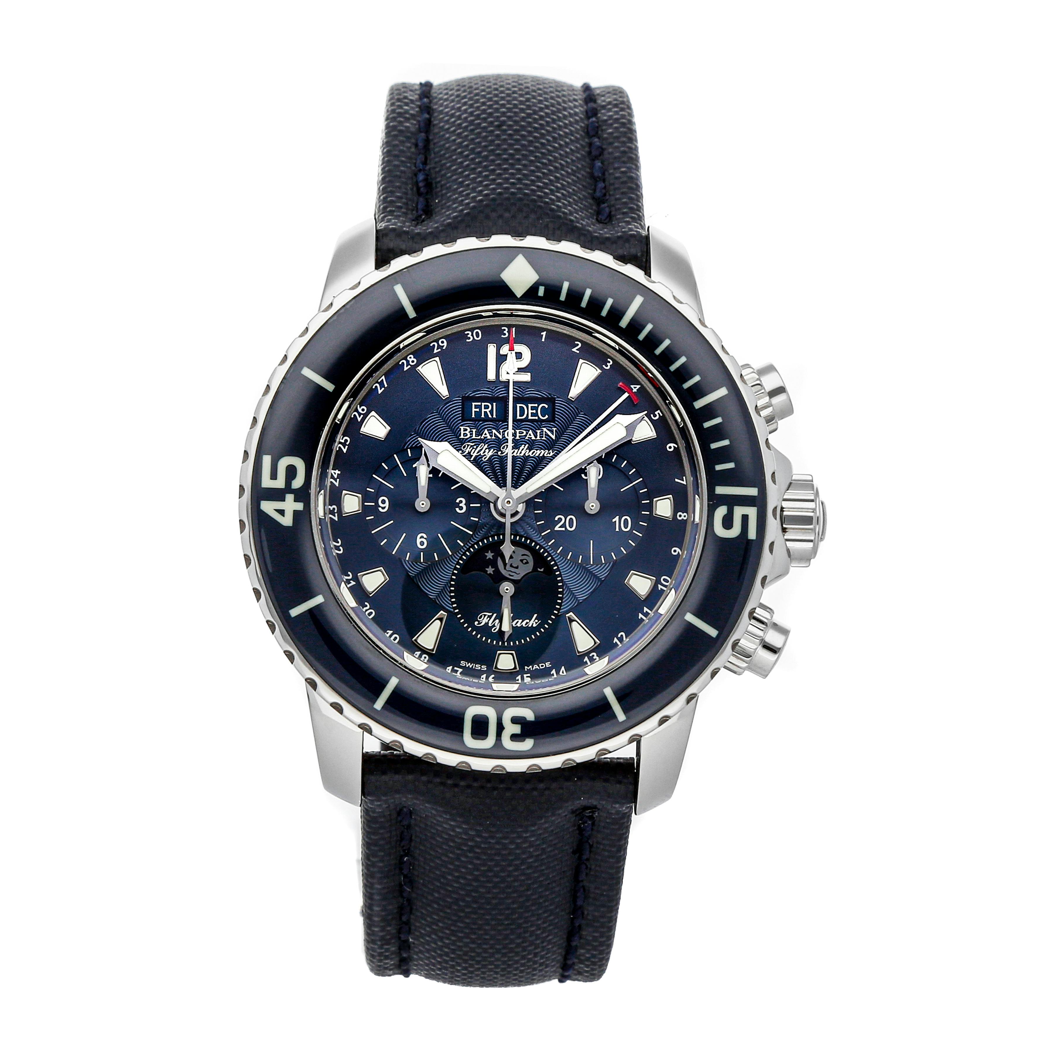 Pre Owned Blancpain Fifty Fathoms Chronograph Flyback Quantieme