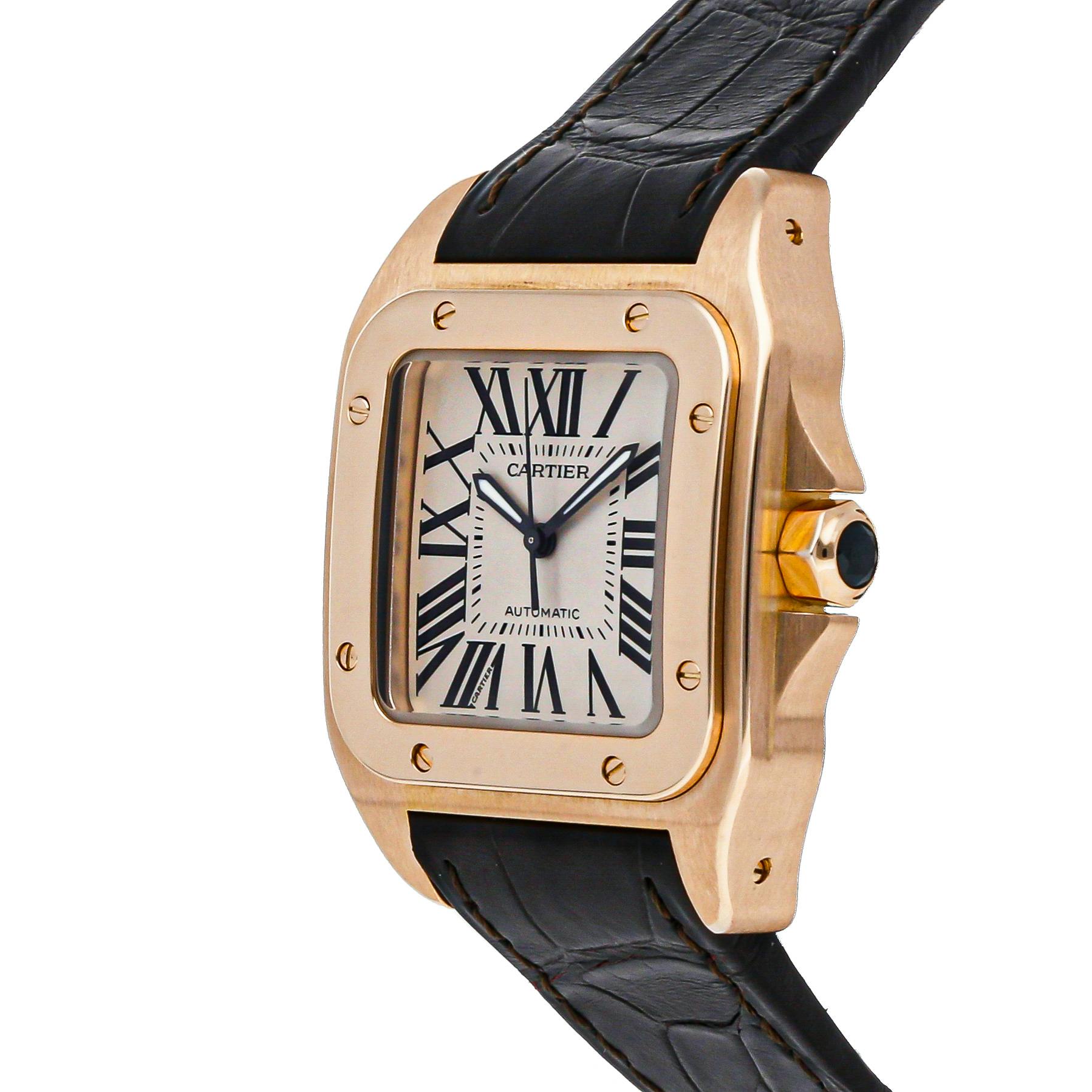 Pre Owned Cartier Santos 100 Medium Model W20108Y1 Govberg Jewelers