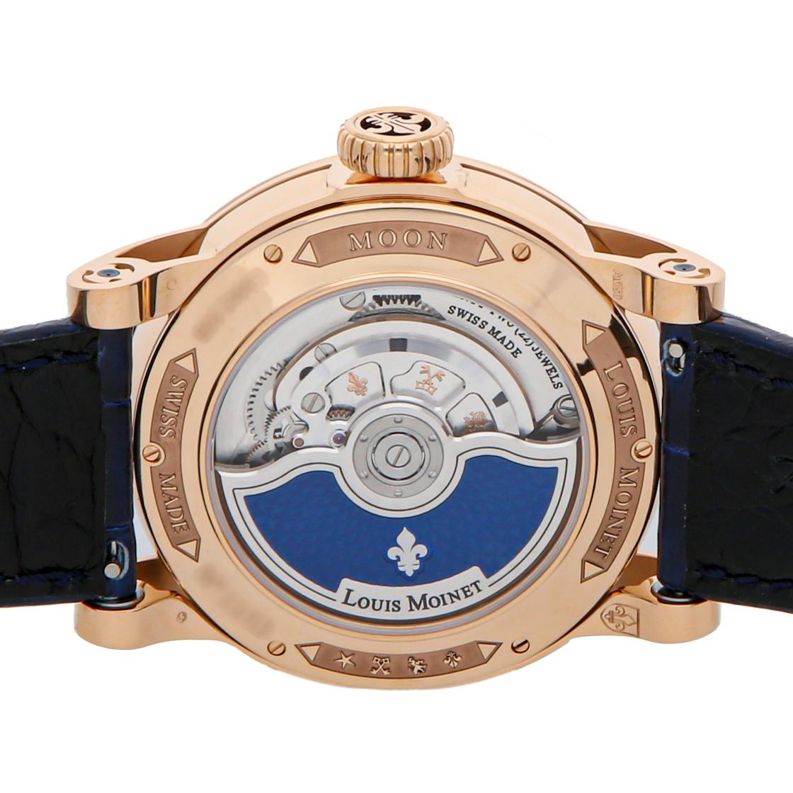 Louis Moinet Moon 45.4 mm Watch in Blue Dial