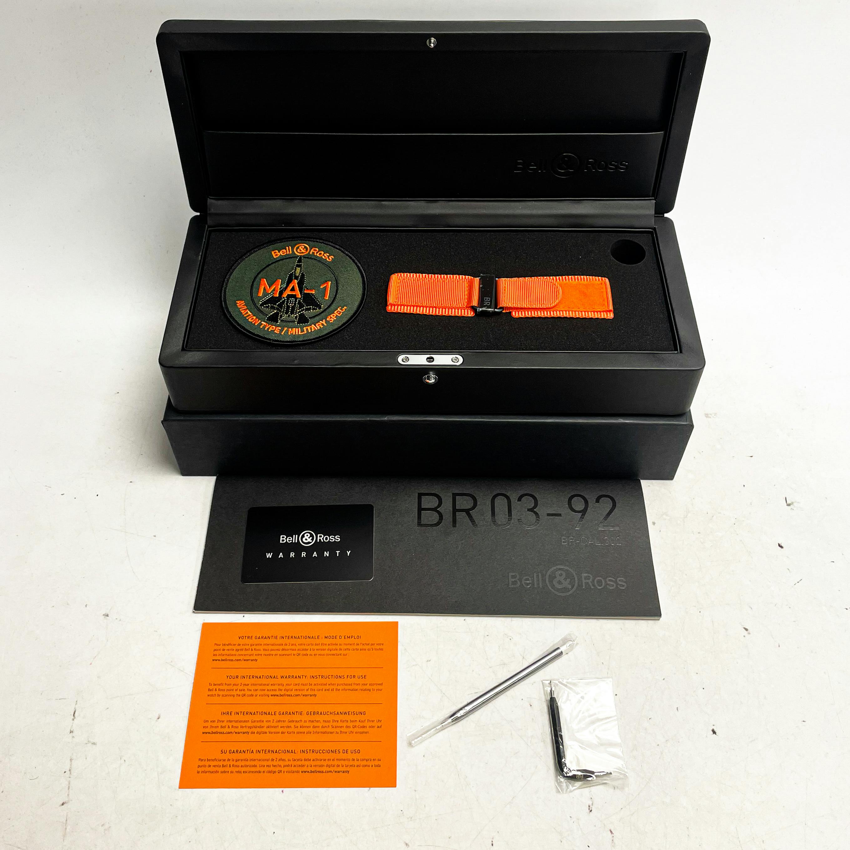 Pre Owned Bell Ross BR 03 92 MA 1 Pilot Limited Edition BR0392