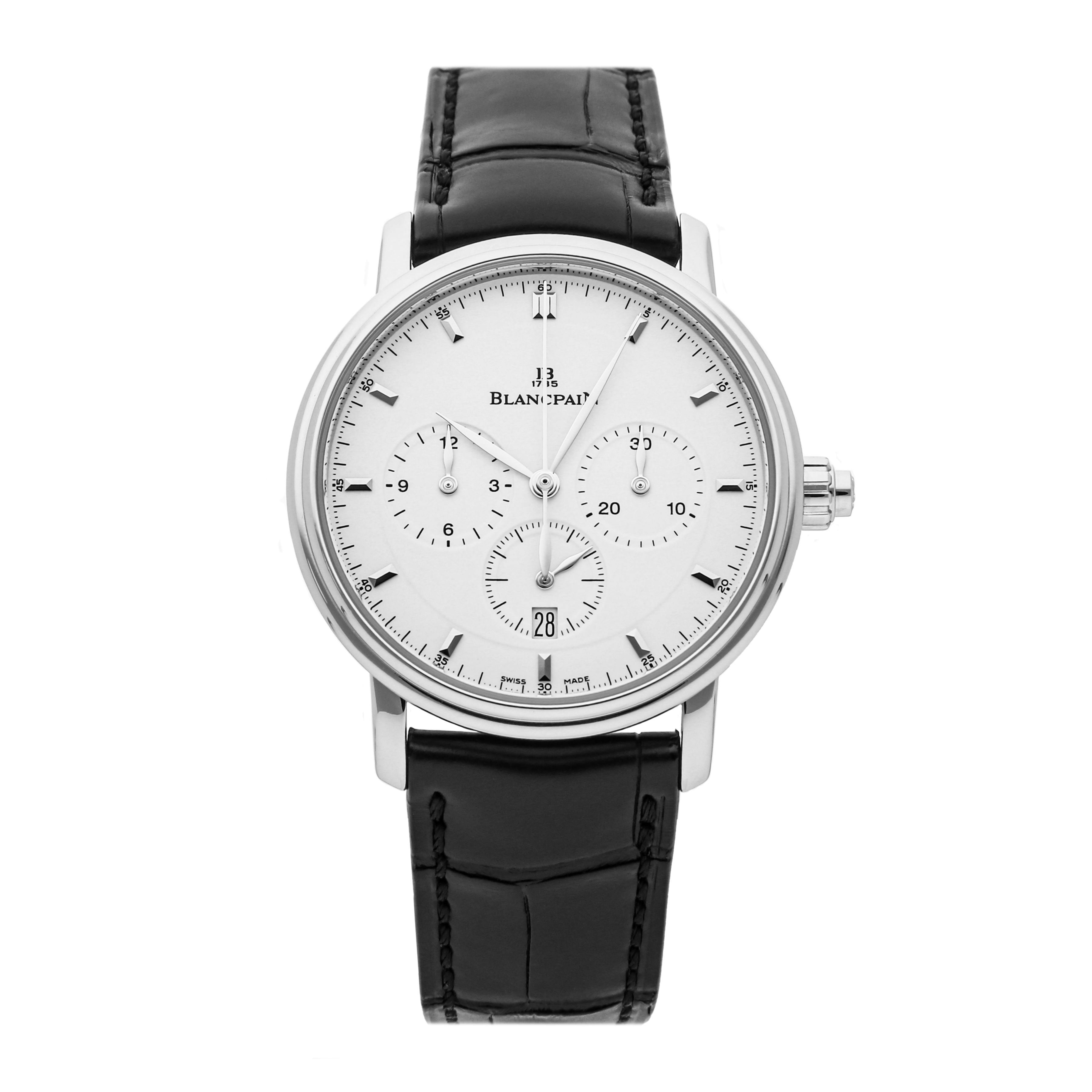 Pre Owned Blancpain Villeret Monopusher Chronograph 6185 1127 55B