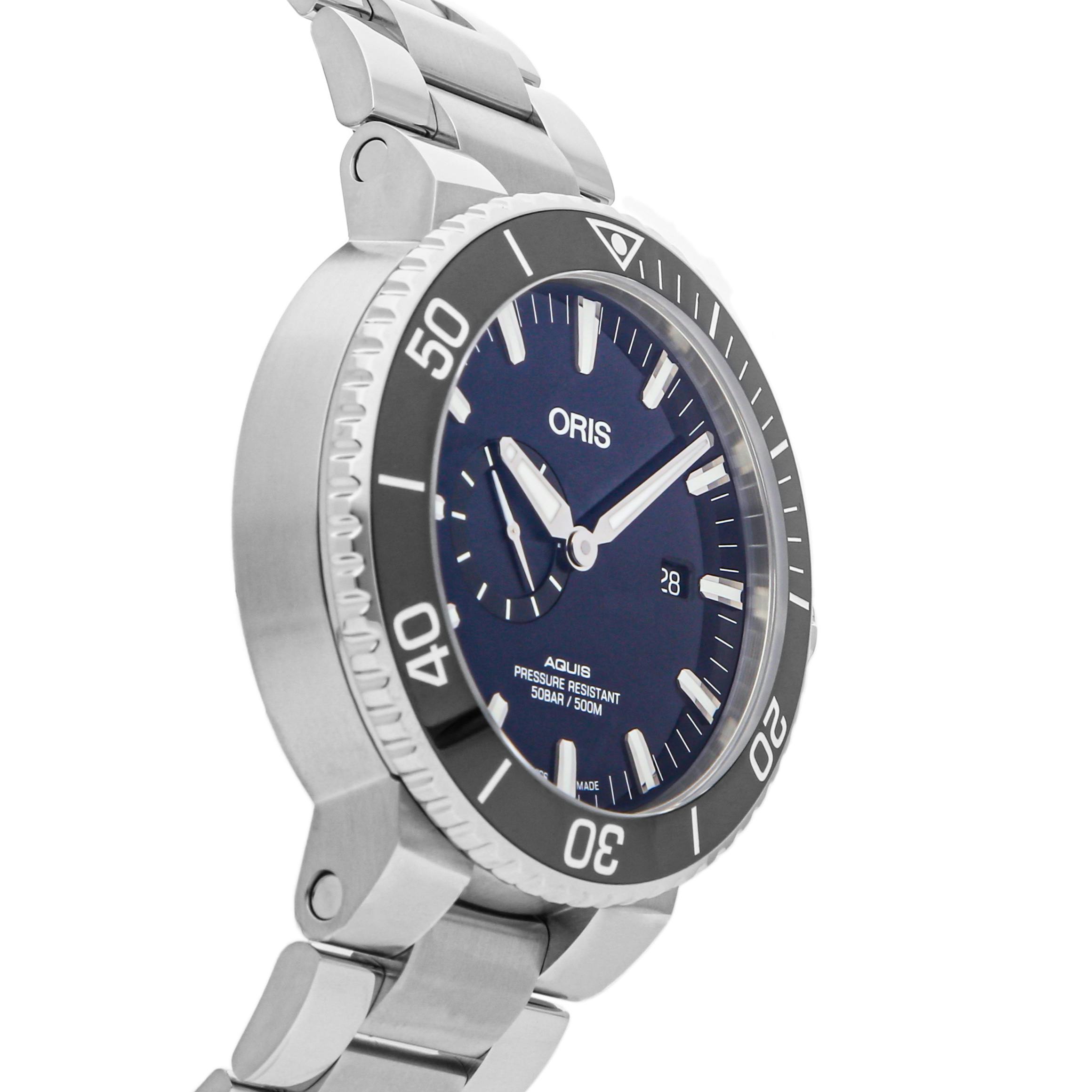 Pre Owned Oris Aquis Small Seconds Date 01 743 7733 4135 07 8 24