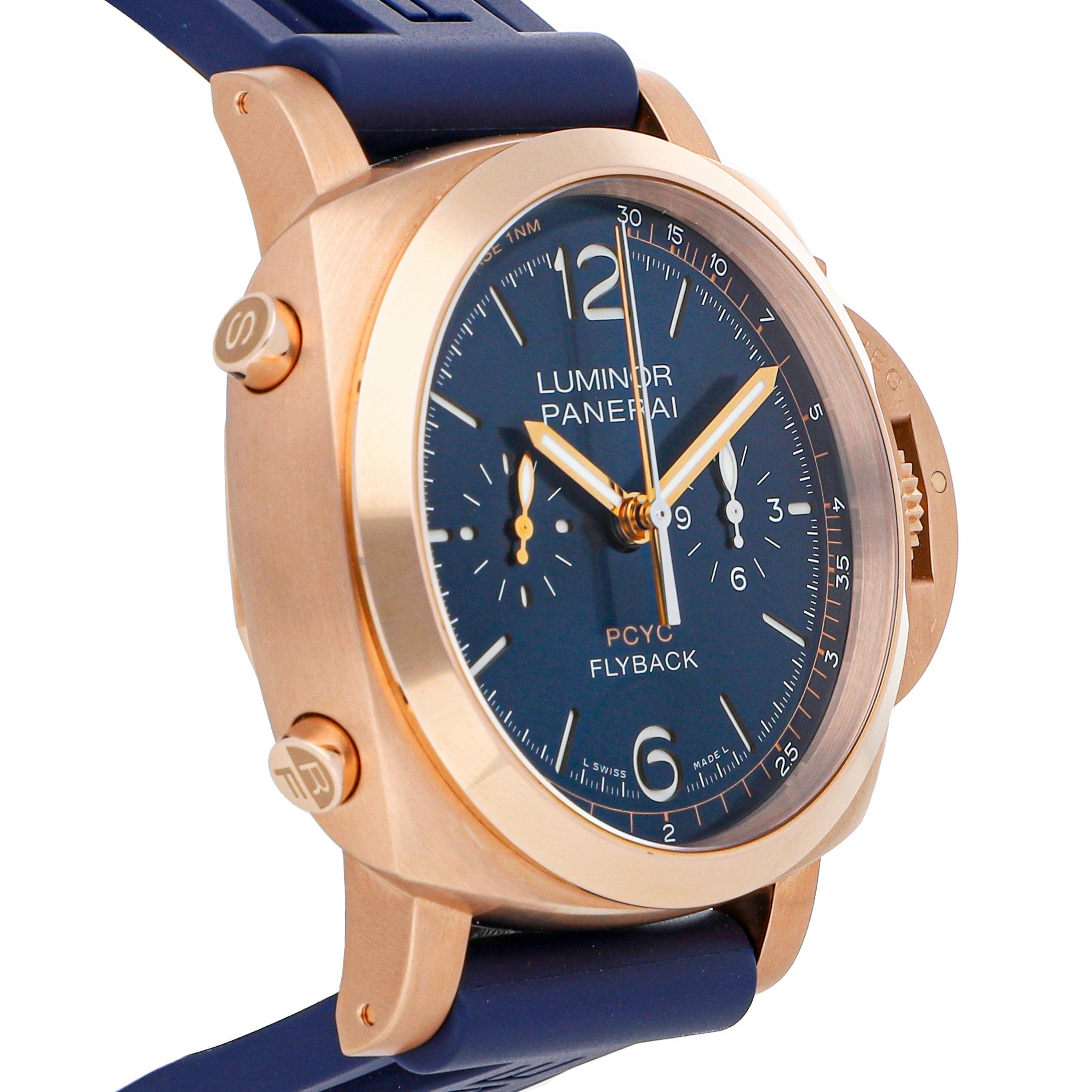 Panerai flyback rose discount gold