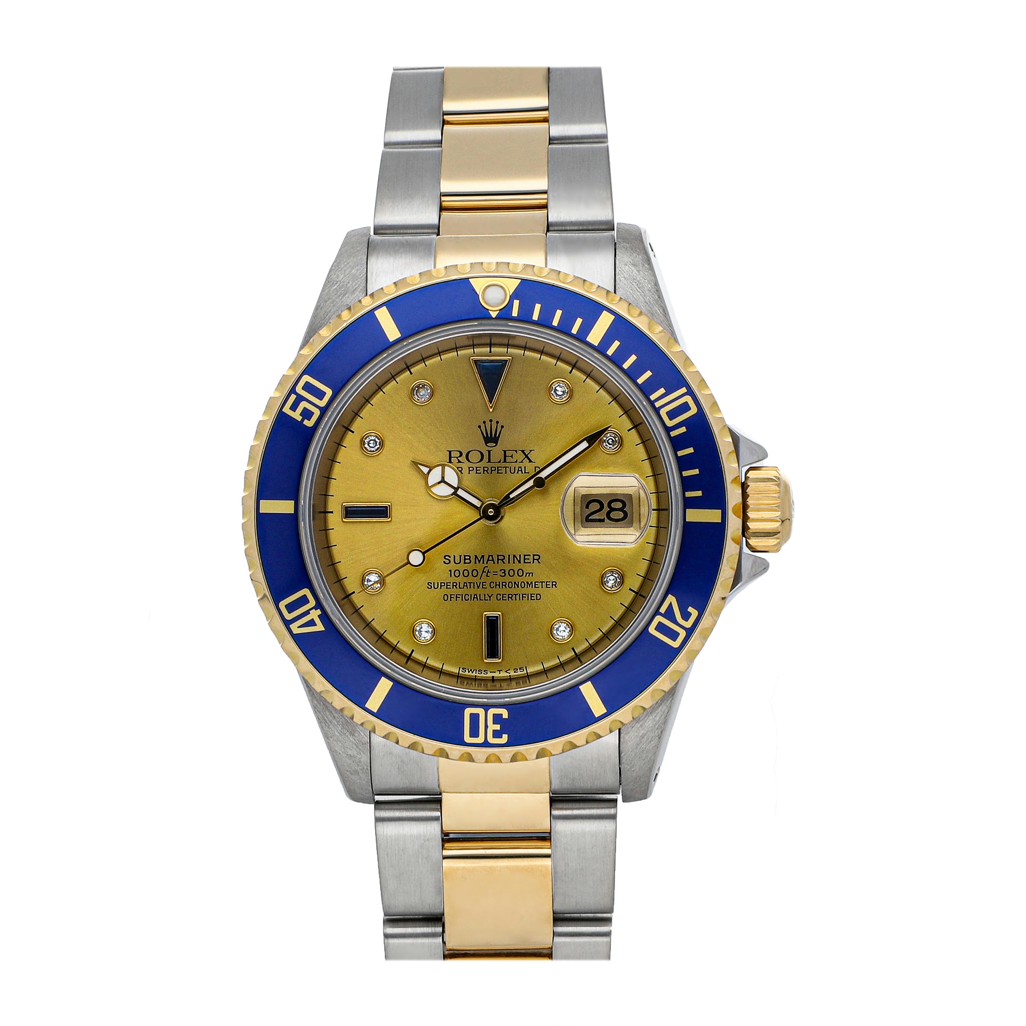 rolex submariner steel gold blue