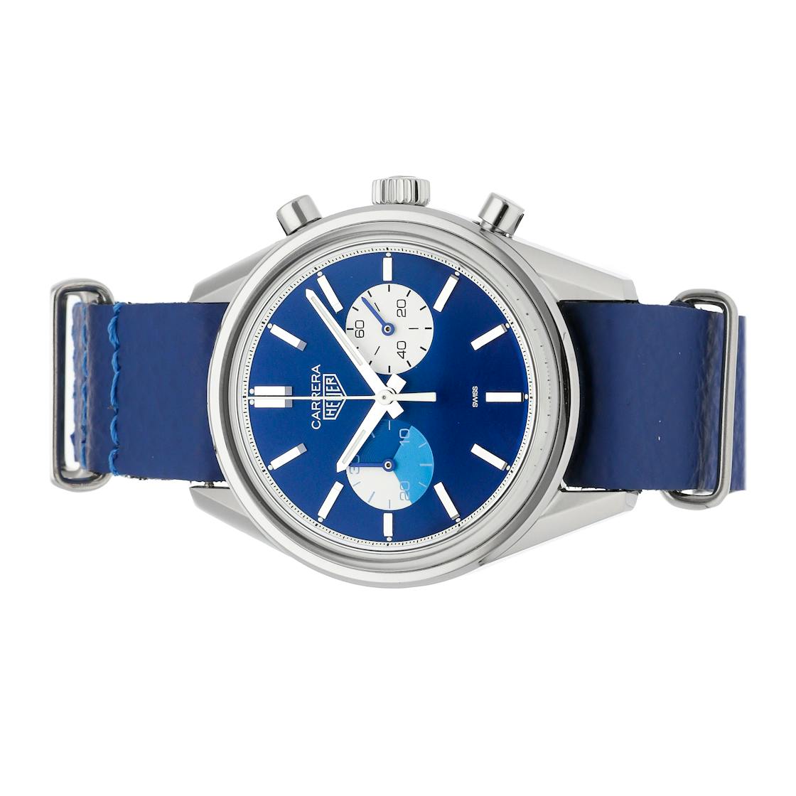 Louisville Men's TAG Heuer Carrera with Blue Dial & Day-Date Window