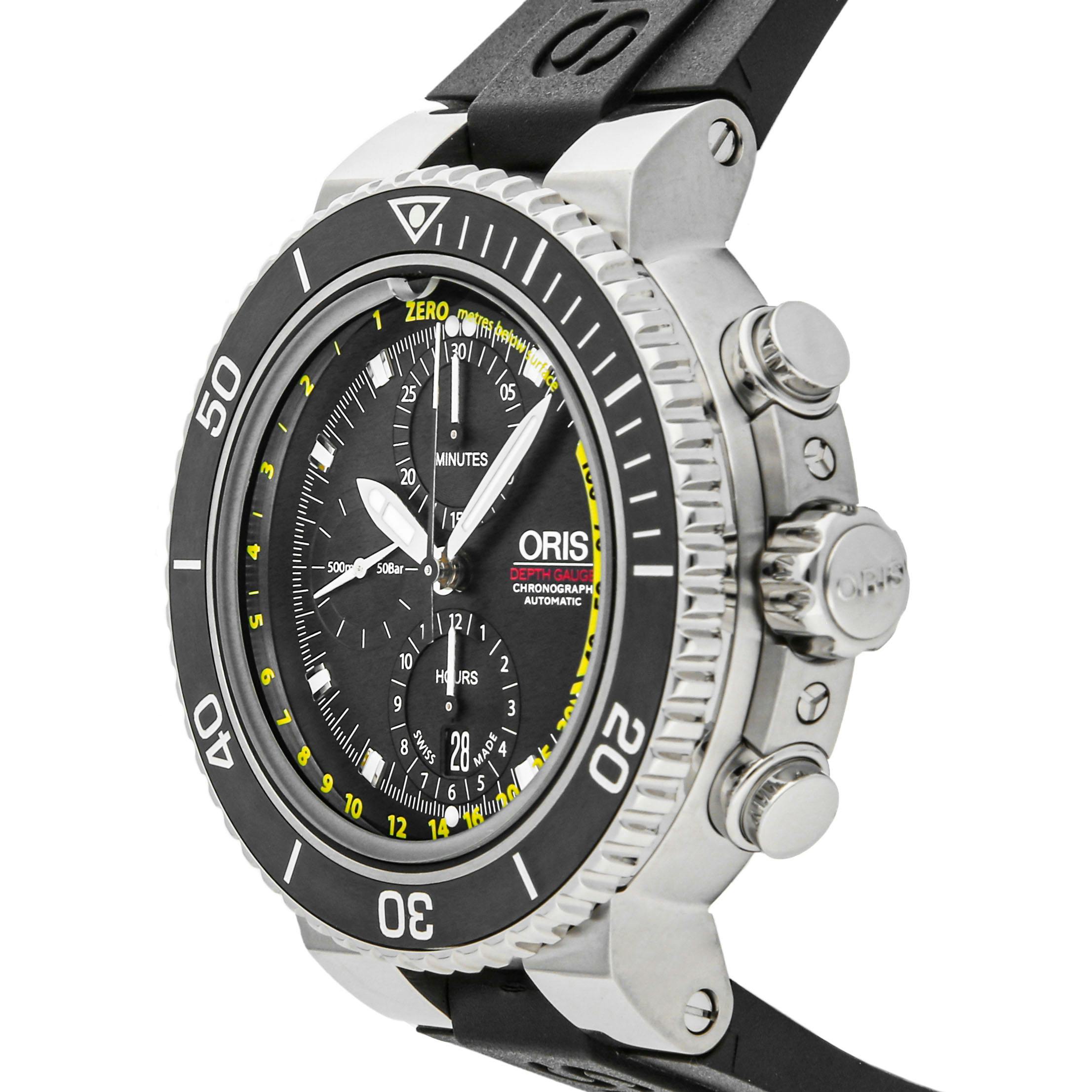 Pre Owned Oris Aquis Depth Gauge Chronograph 01 774 7708 4154 Set