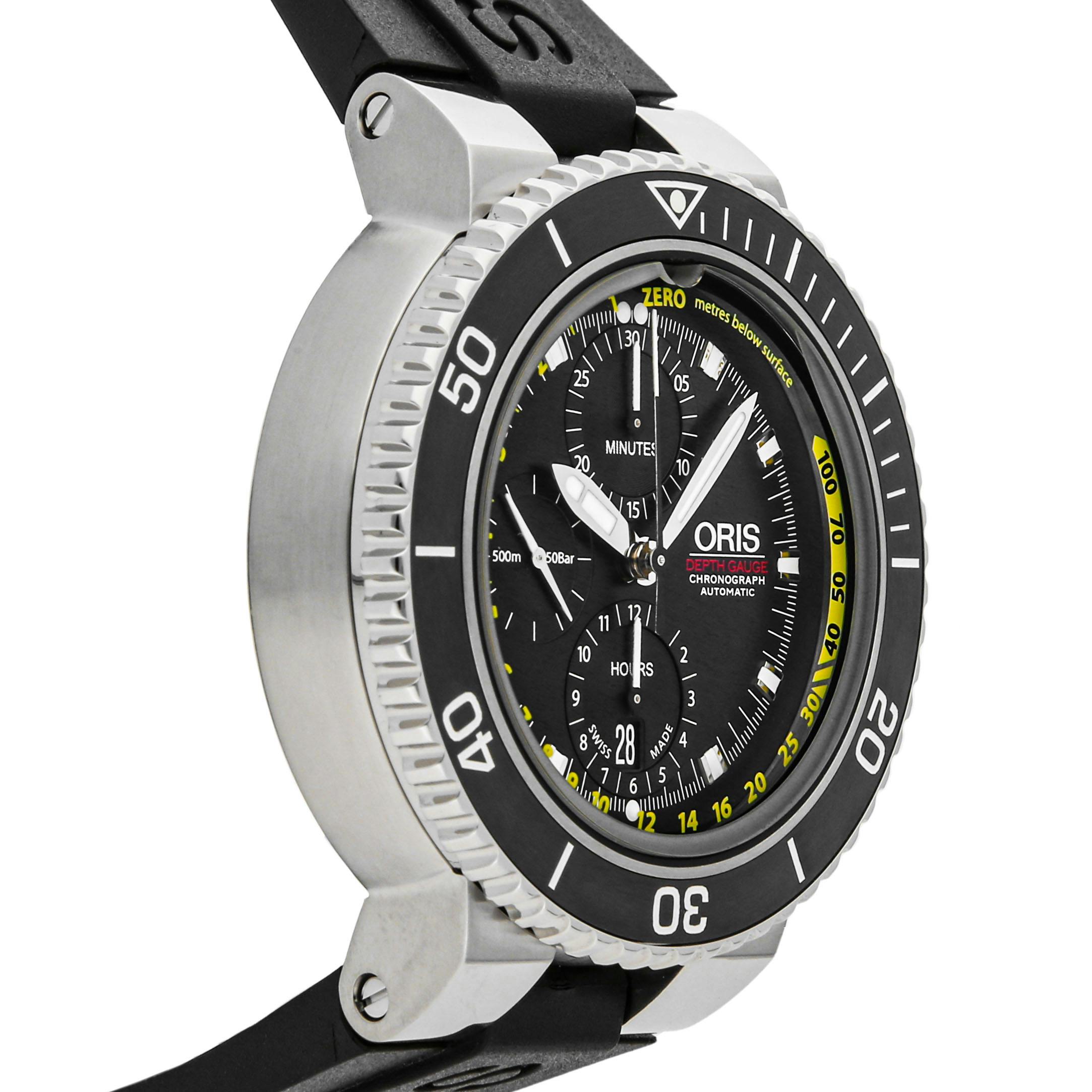 Pre Owned Oris Aquis Depth Gauge Chronograph 01 774 7708 4154 Set