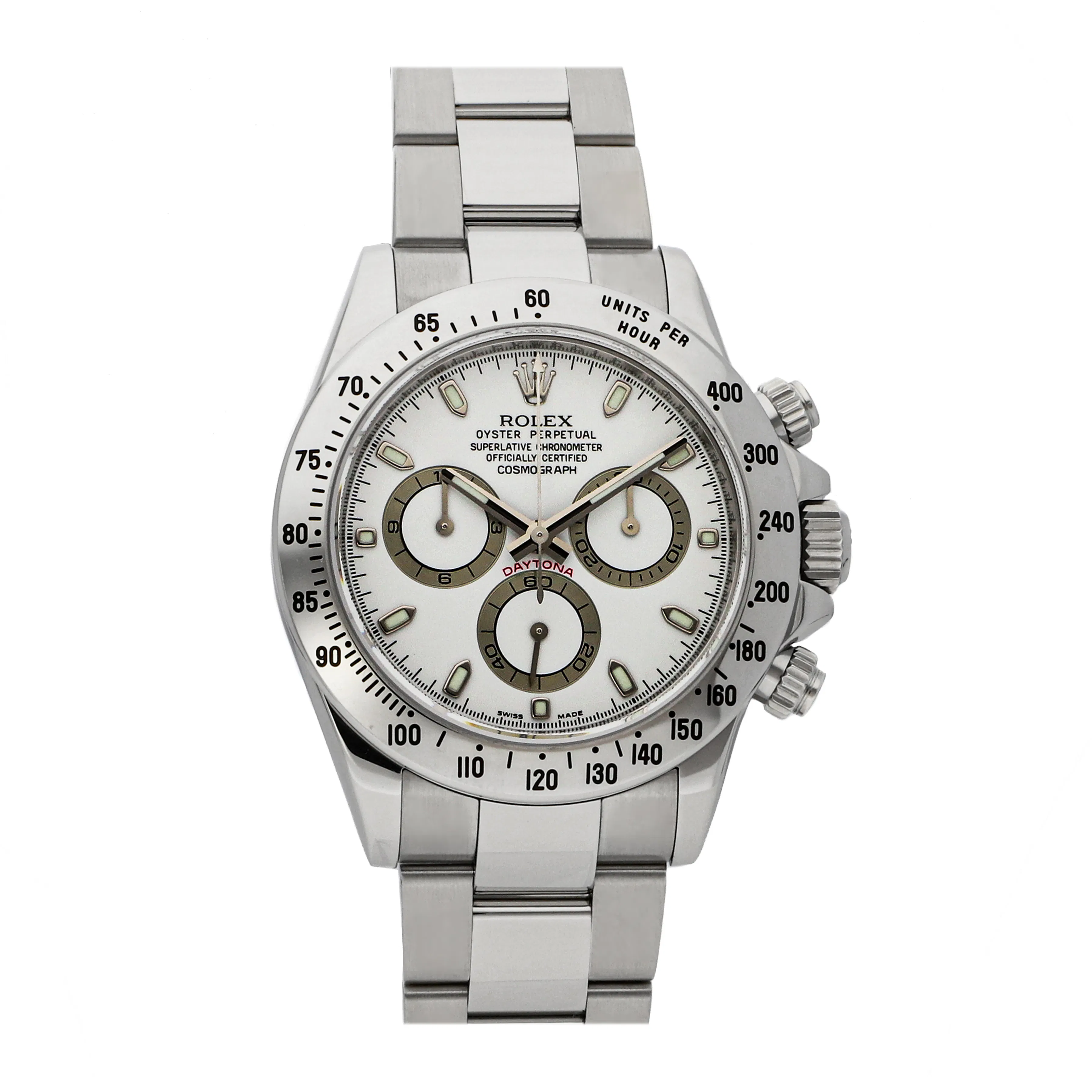 rolex daytona white face