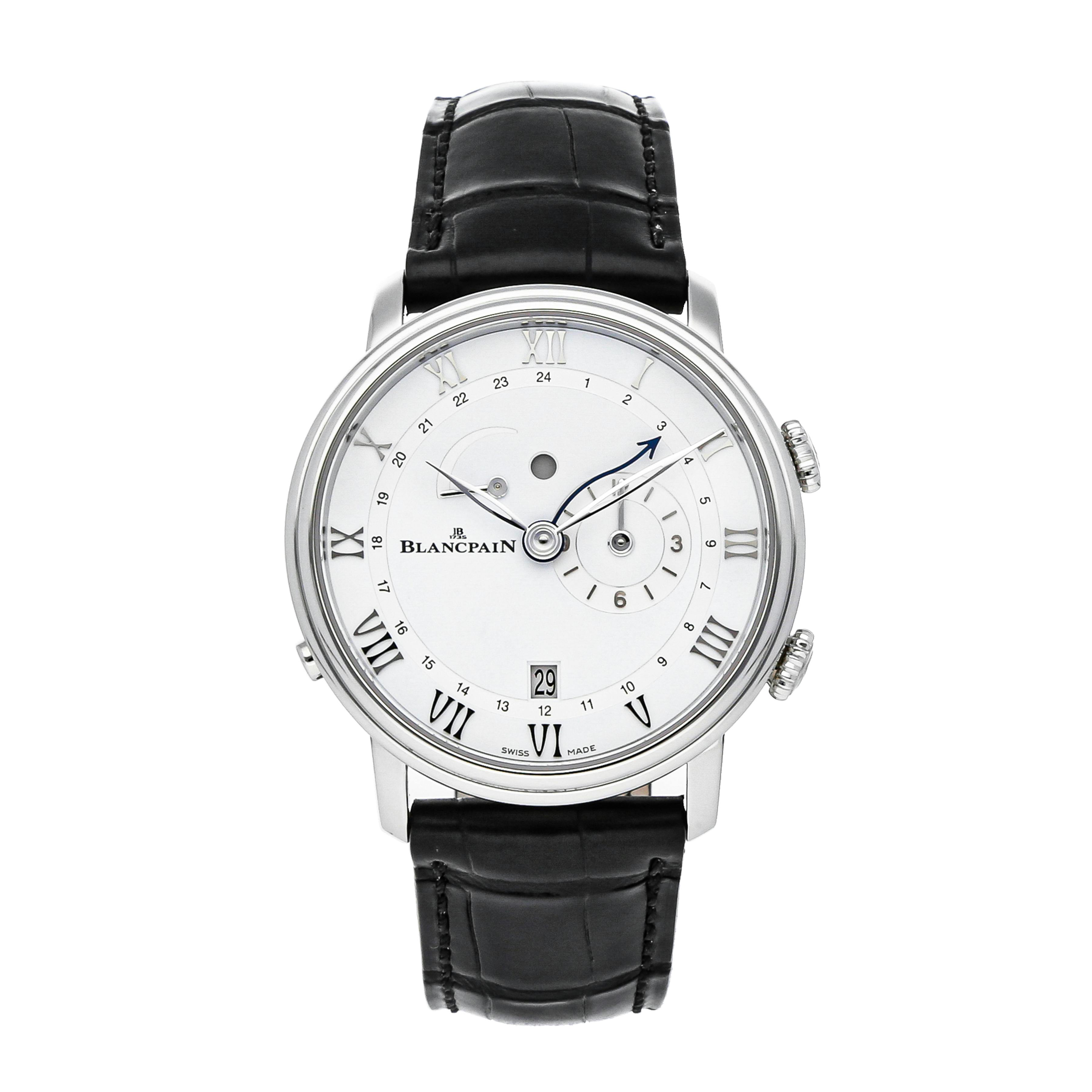 Pre Owned Blancpain Villeret Reveil GMT 6640 1127 55B Govberg