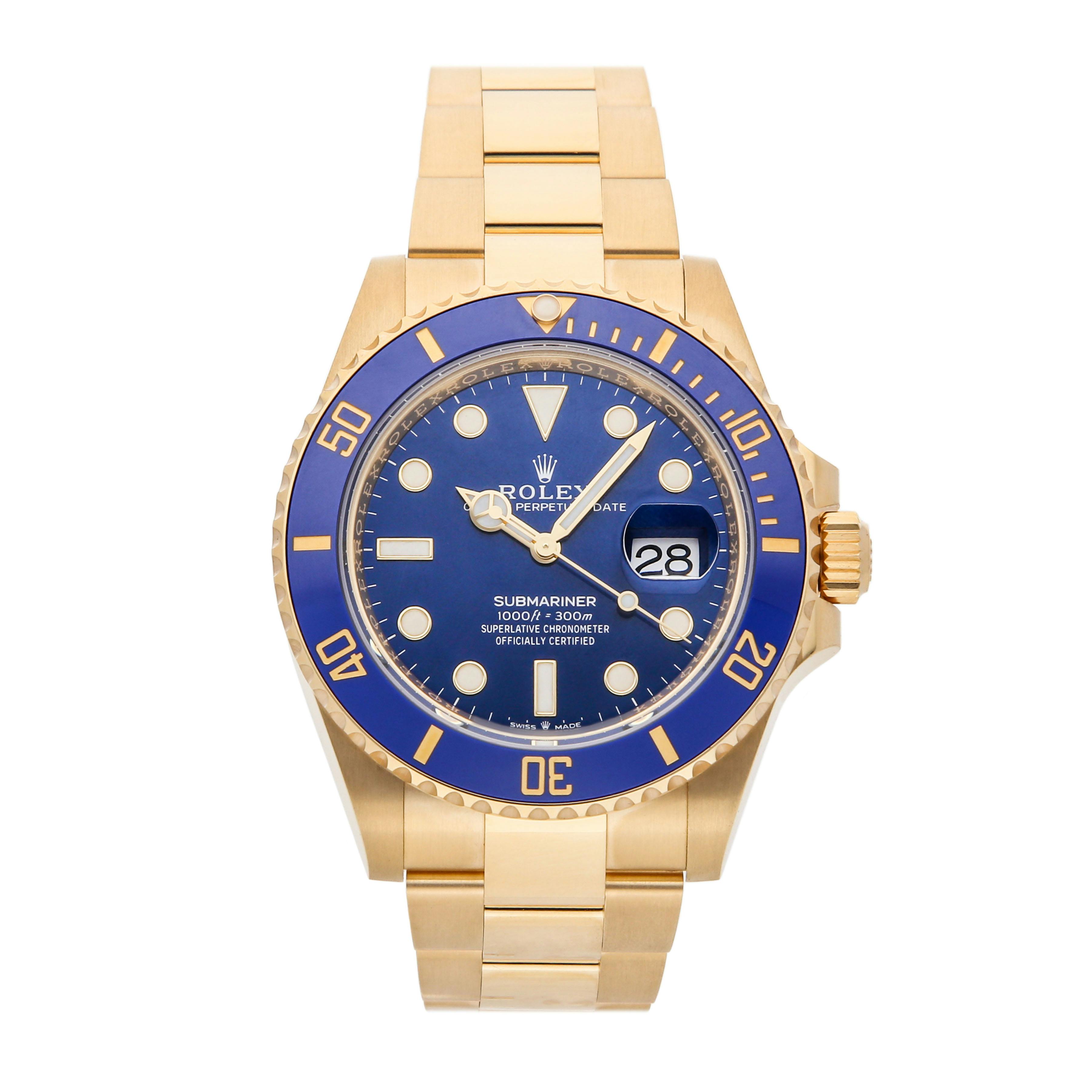 used rolex submariner blue