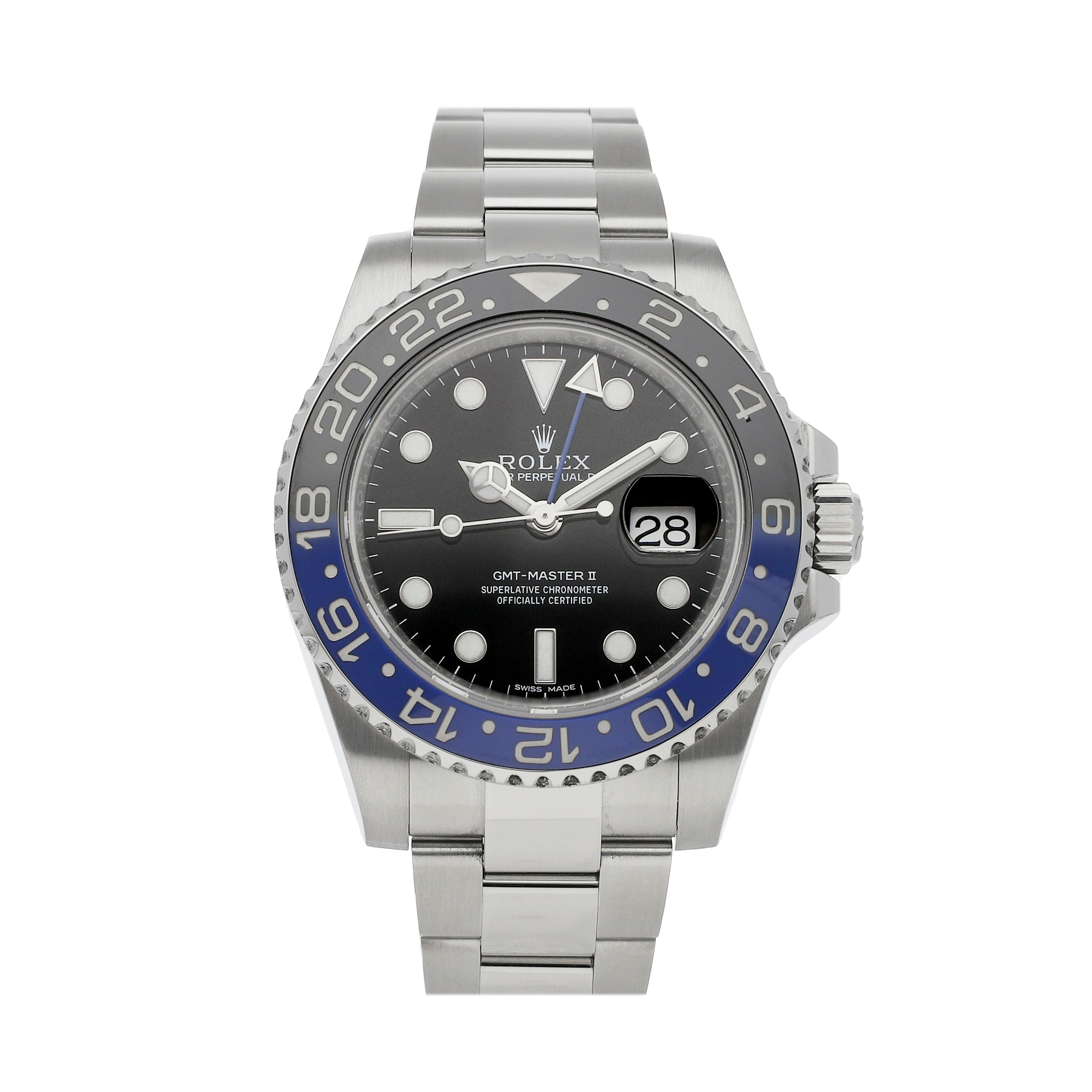 rolex gmt master ii batman used