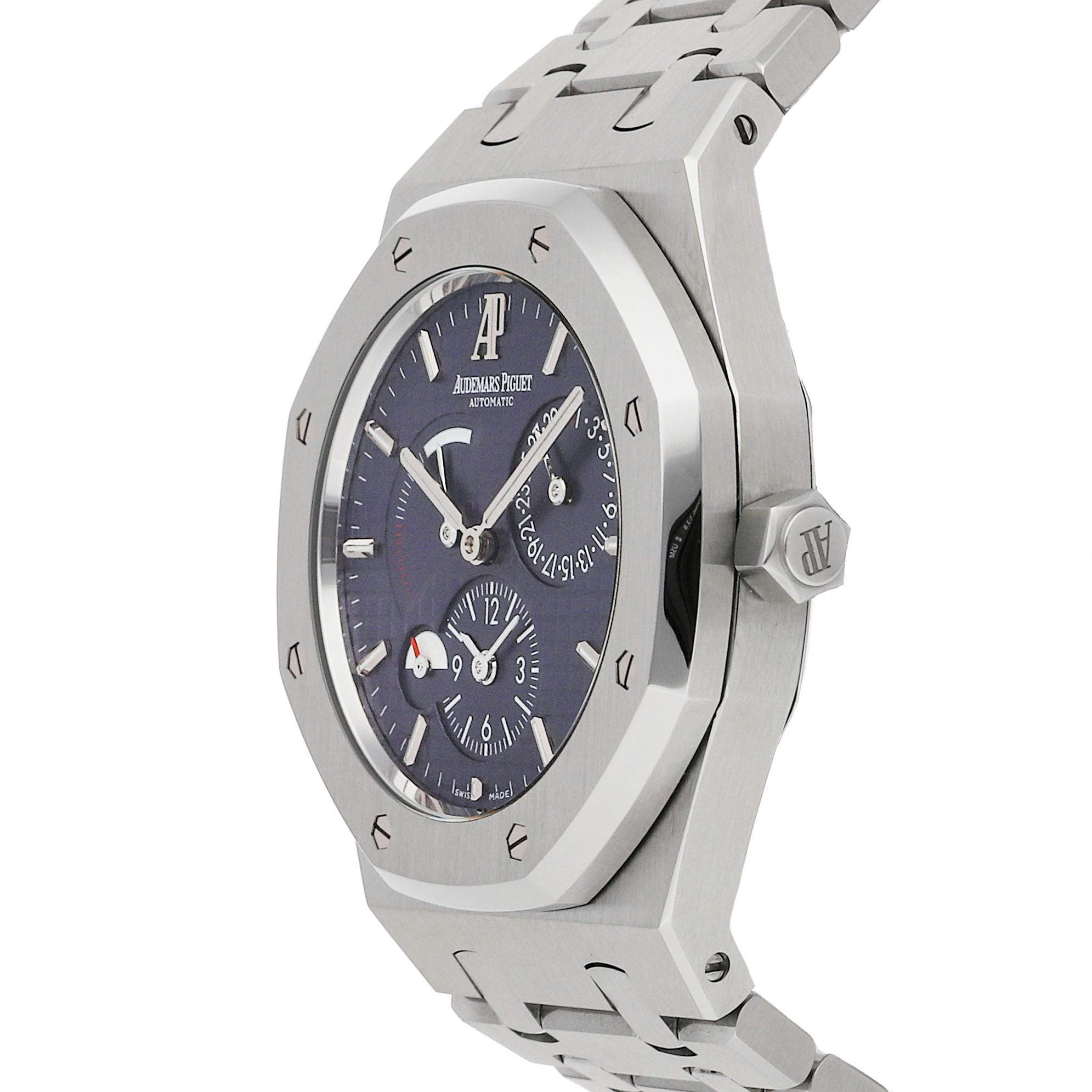 Pre Owned Audemars Piguet Royal Oak Dual Time 26120ST.OO.1220ST.02