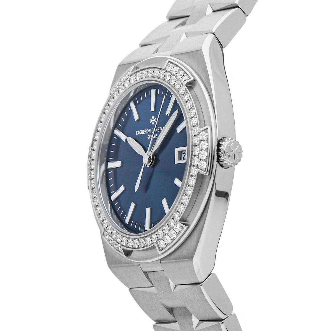 Women's Overseas Stainless Steel Blue Dial Watch