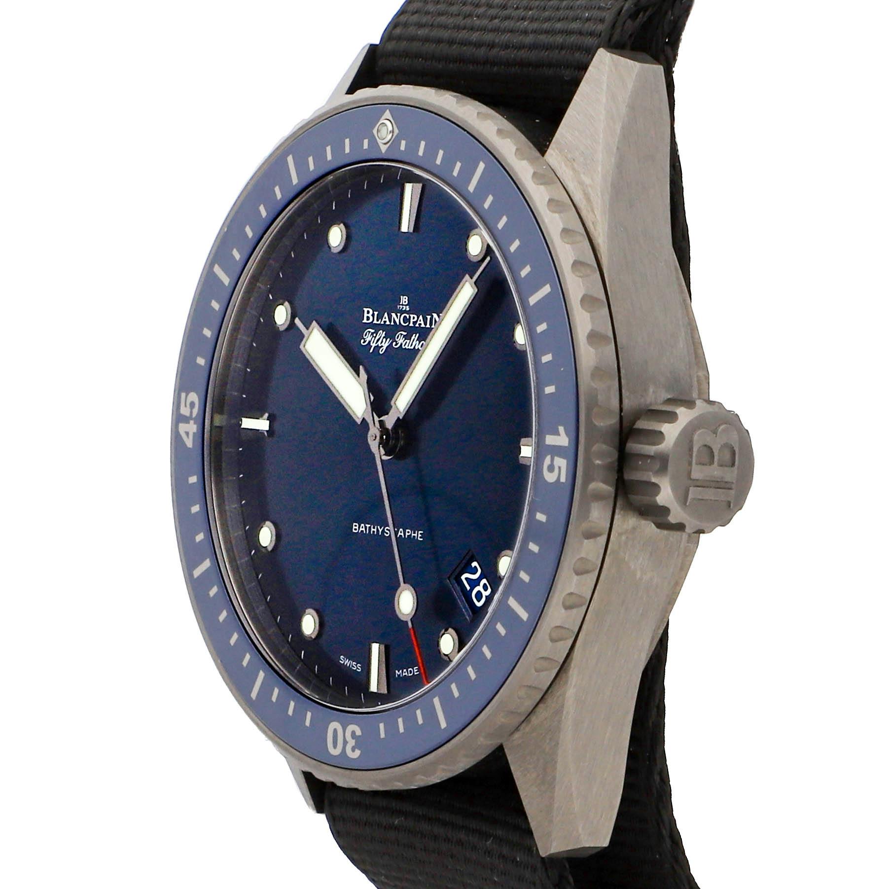 Pre Owned Blancpain Fifty Fathoms Bathyscaphe 5000 0240 NAOA