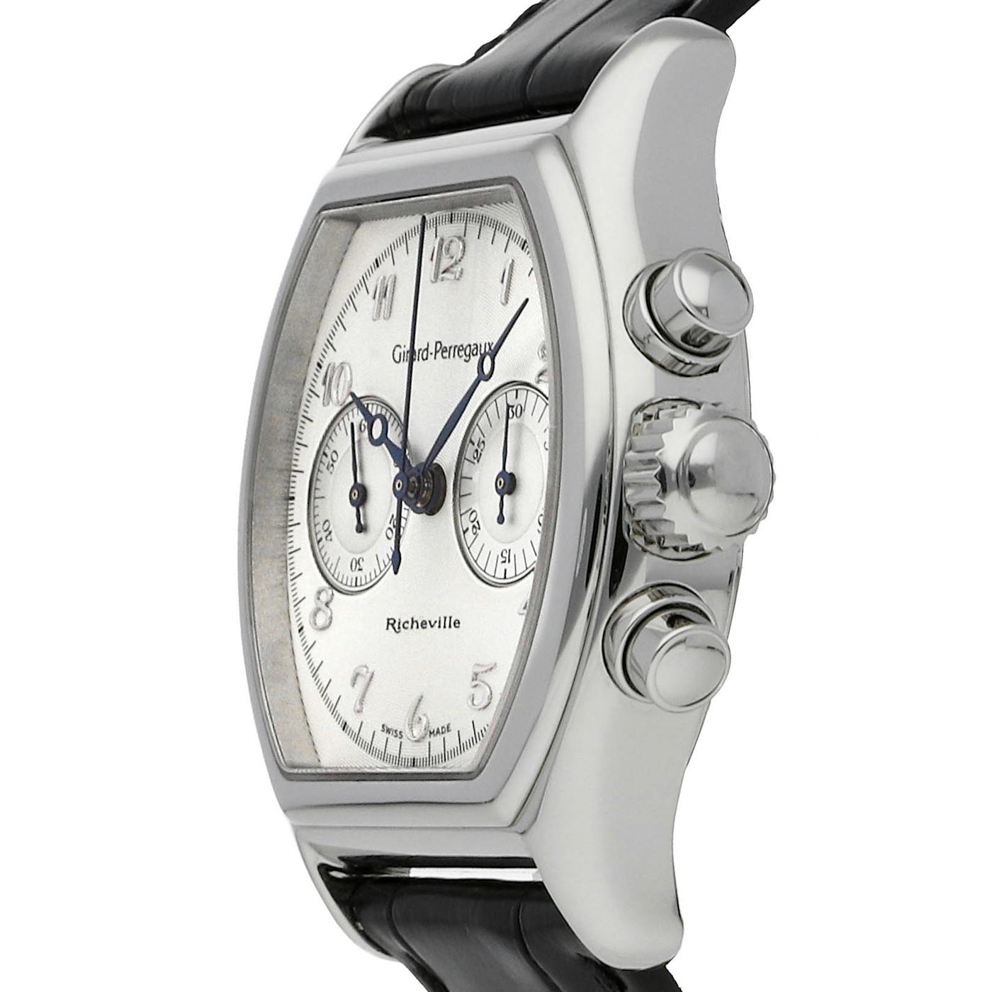 PreOwned GirardPerregaux Richeville Chronograph 2710 SS WatchBox