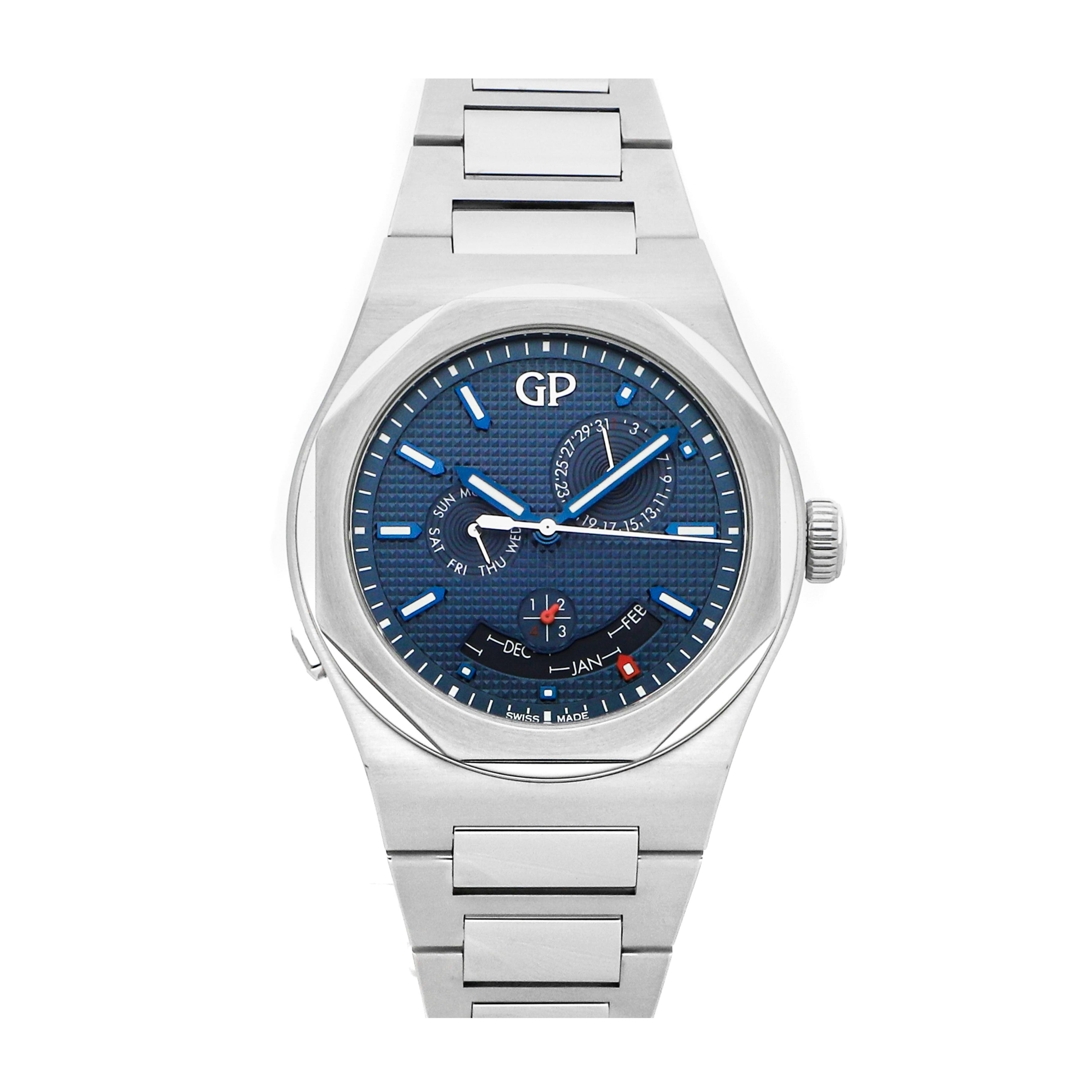 Pre Owned Girard Perregaux Laureato Perpetual Calendar 81035 11