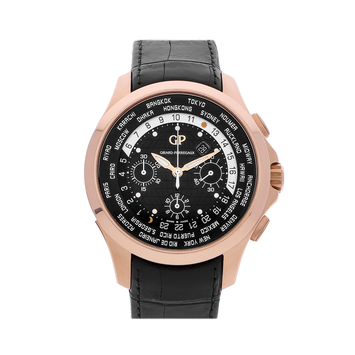 PreOwned GirardPerregaux Traveller WW.TC 4970052632BB6B WatchBox